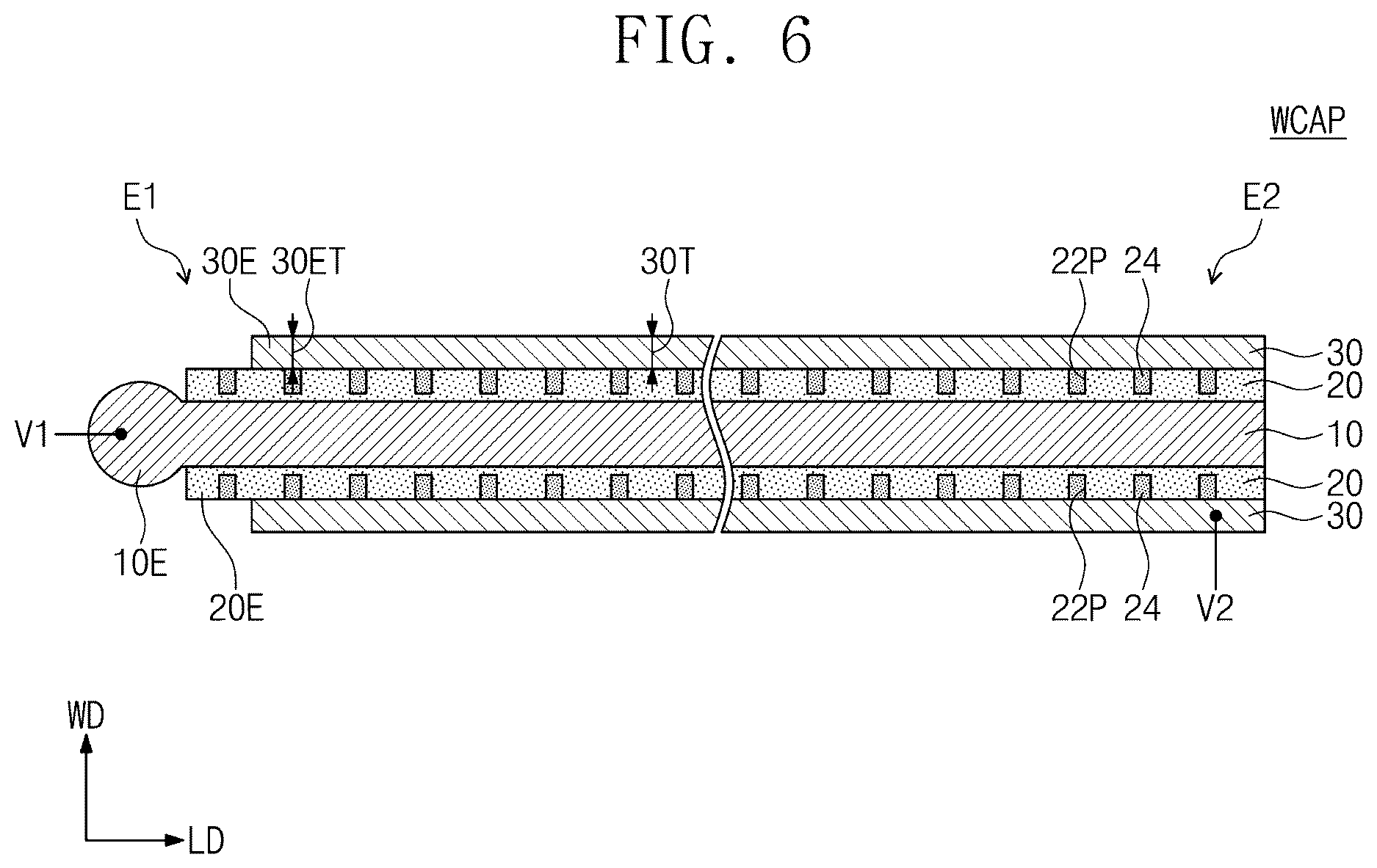 Patent US12614667 Figure 4 – Capacitor wire having porous structure in dielectric line and electronic device including the same