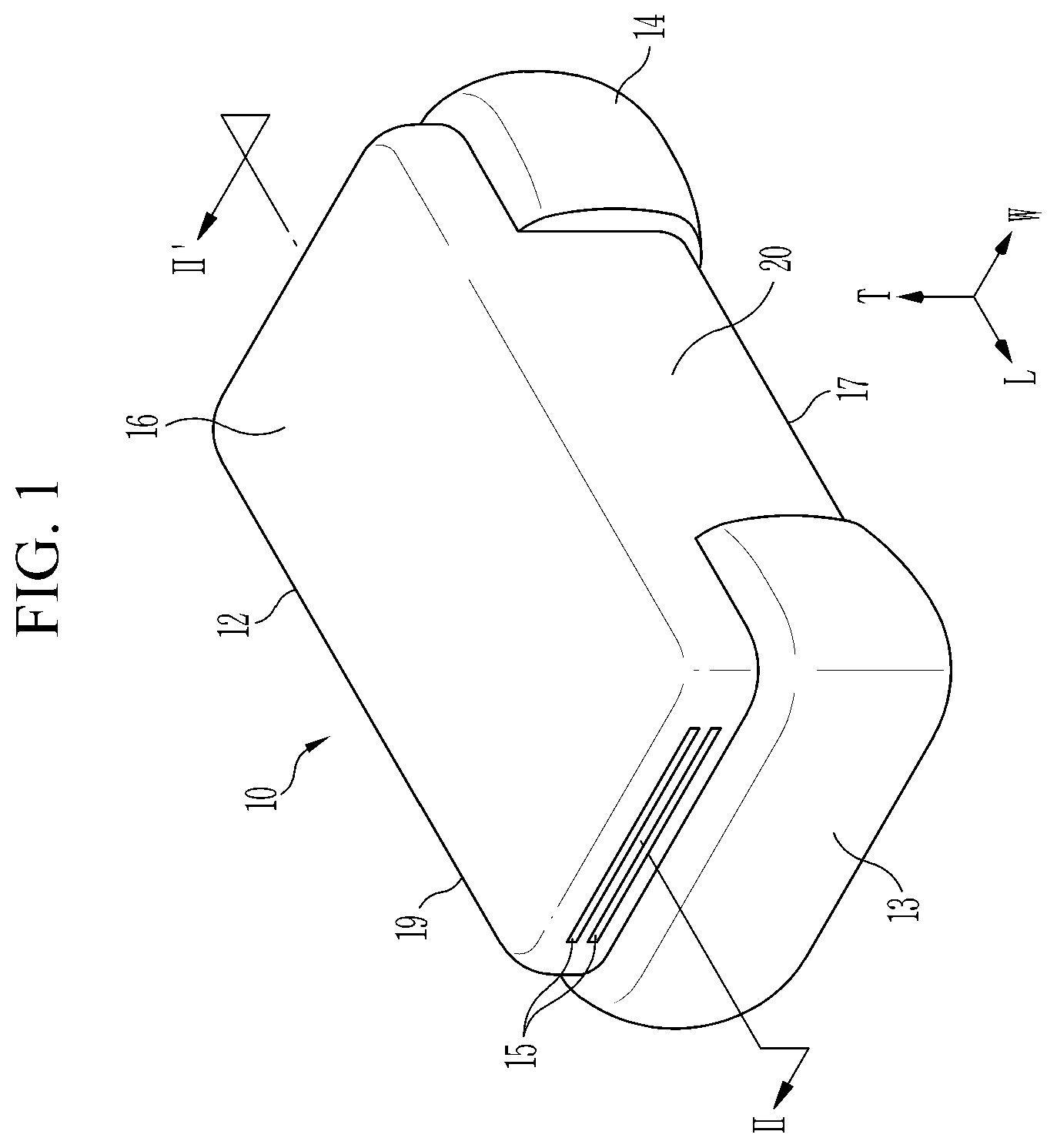 Patent US12614669 Figure 1 – Multilayer ceramic capacitor including a dummy electrode