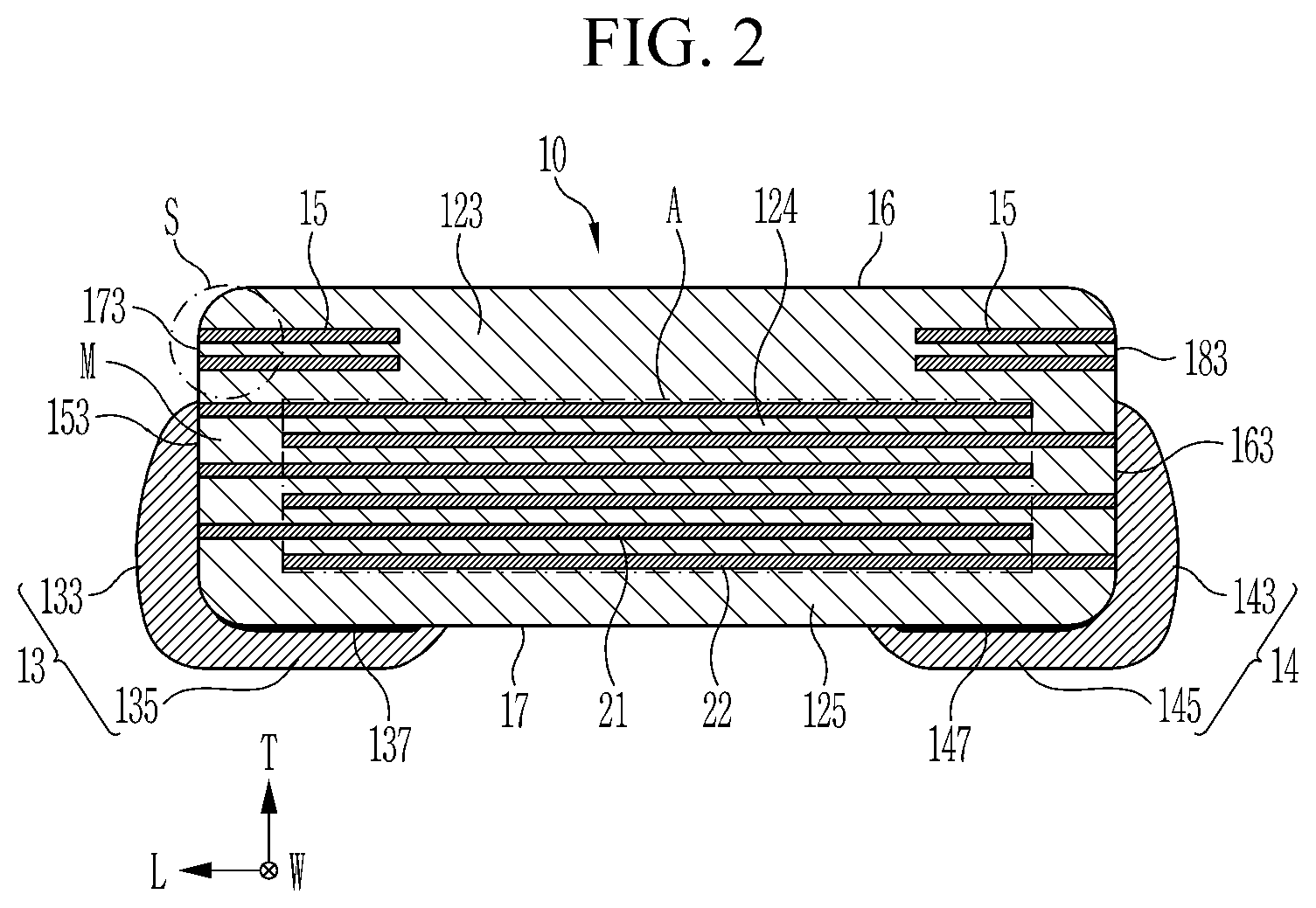 Patent US12614669 Figure 2 – Multilayer ceramic capacitor including a dummy electrode