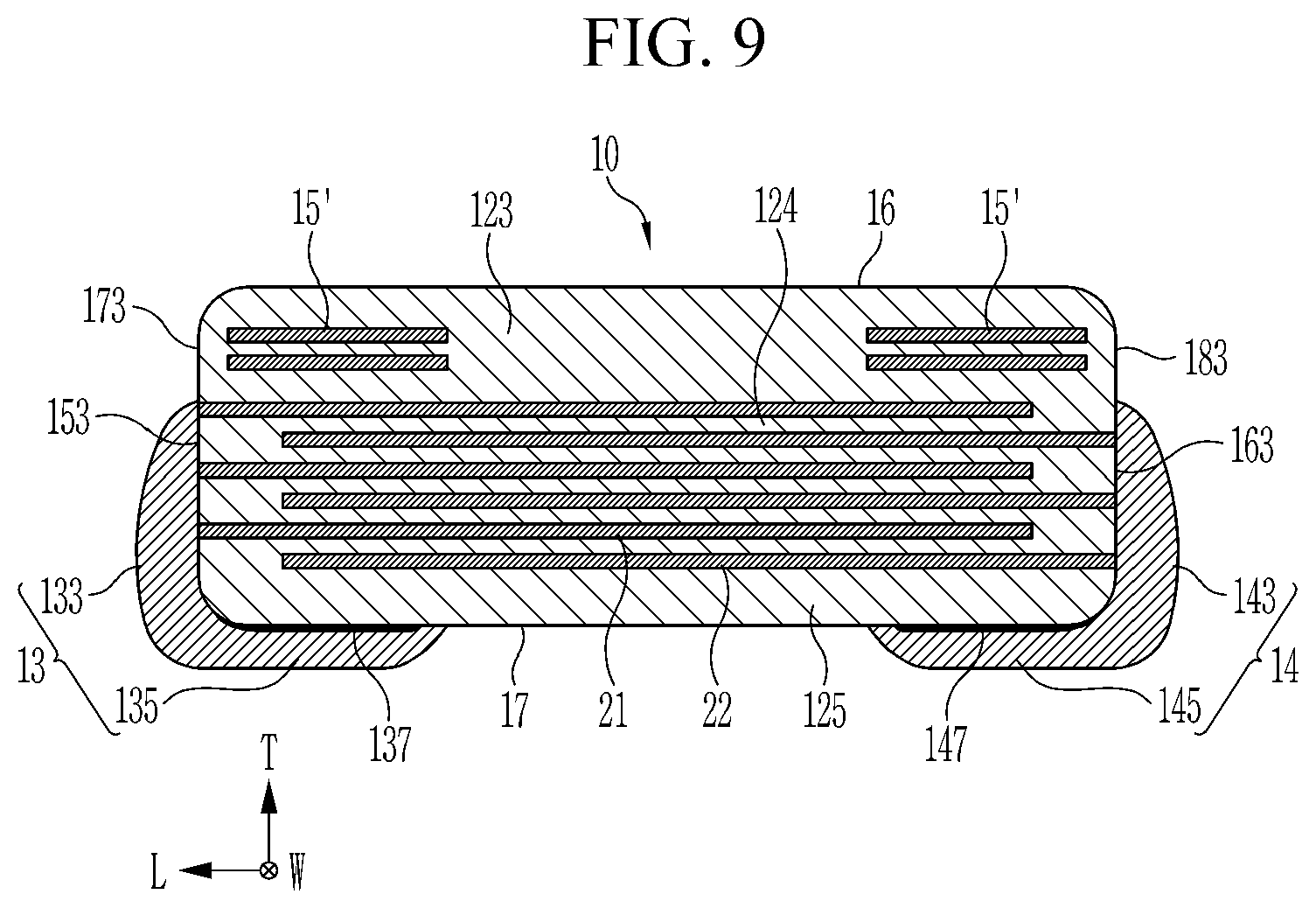 Patent US12614669 Figure 9 – Multilayer ceramic capacitor including a dummy electrode