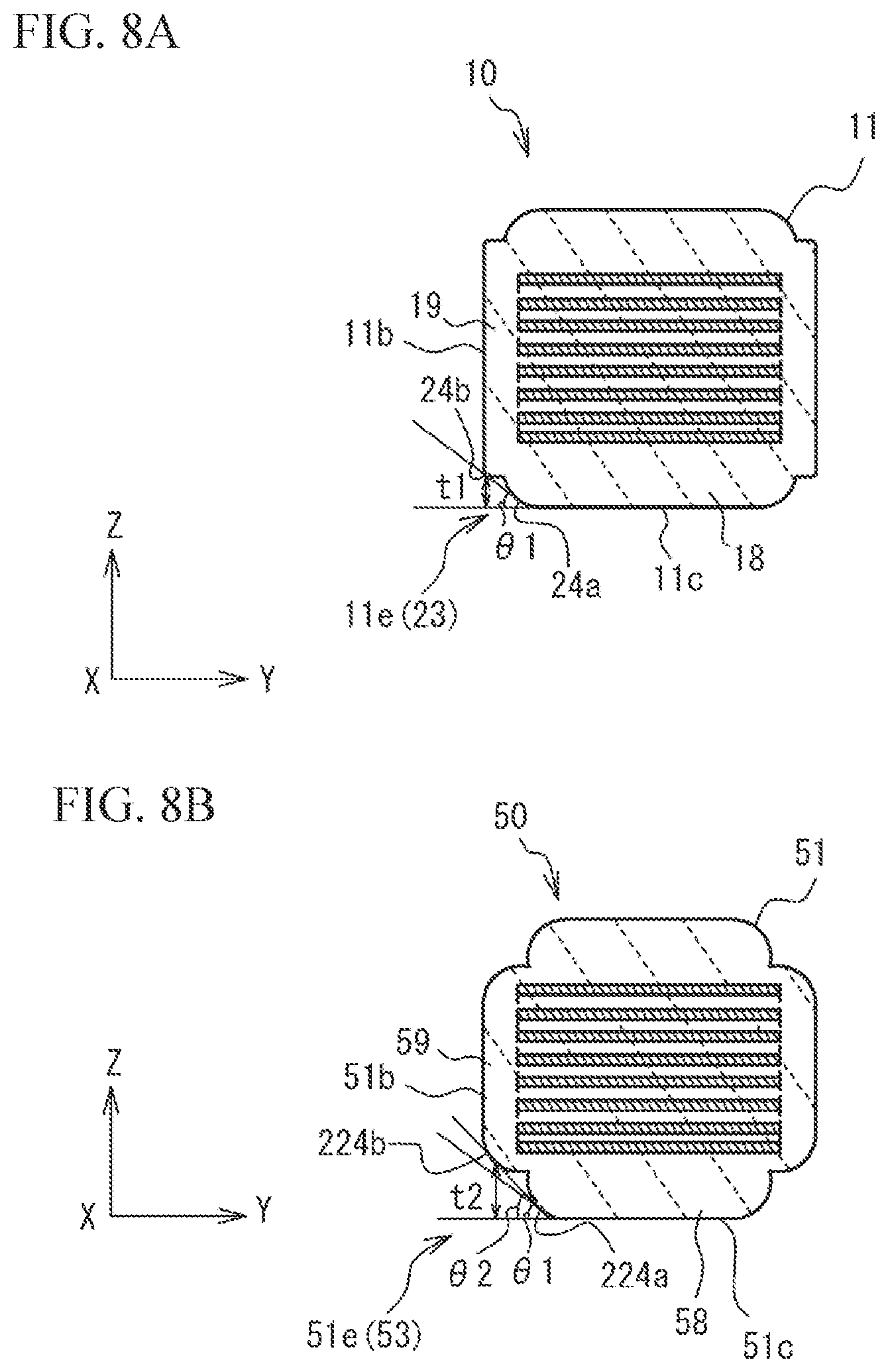 Patent US12614672 Figure 8 – Multilayer ceramic electronic device and manufacturing method of the same
