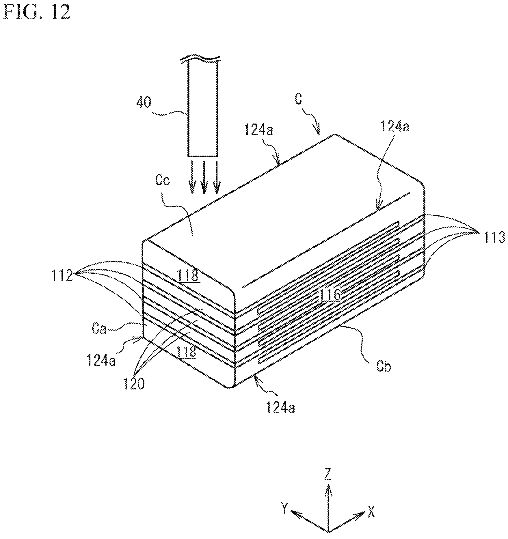 Patent US12614672 Figure 12 – Multilayer ceramic electronic device and manufacturing method of the same