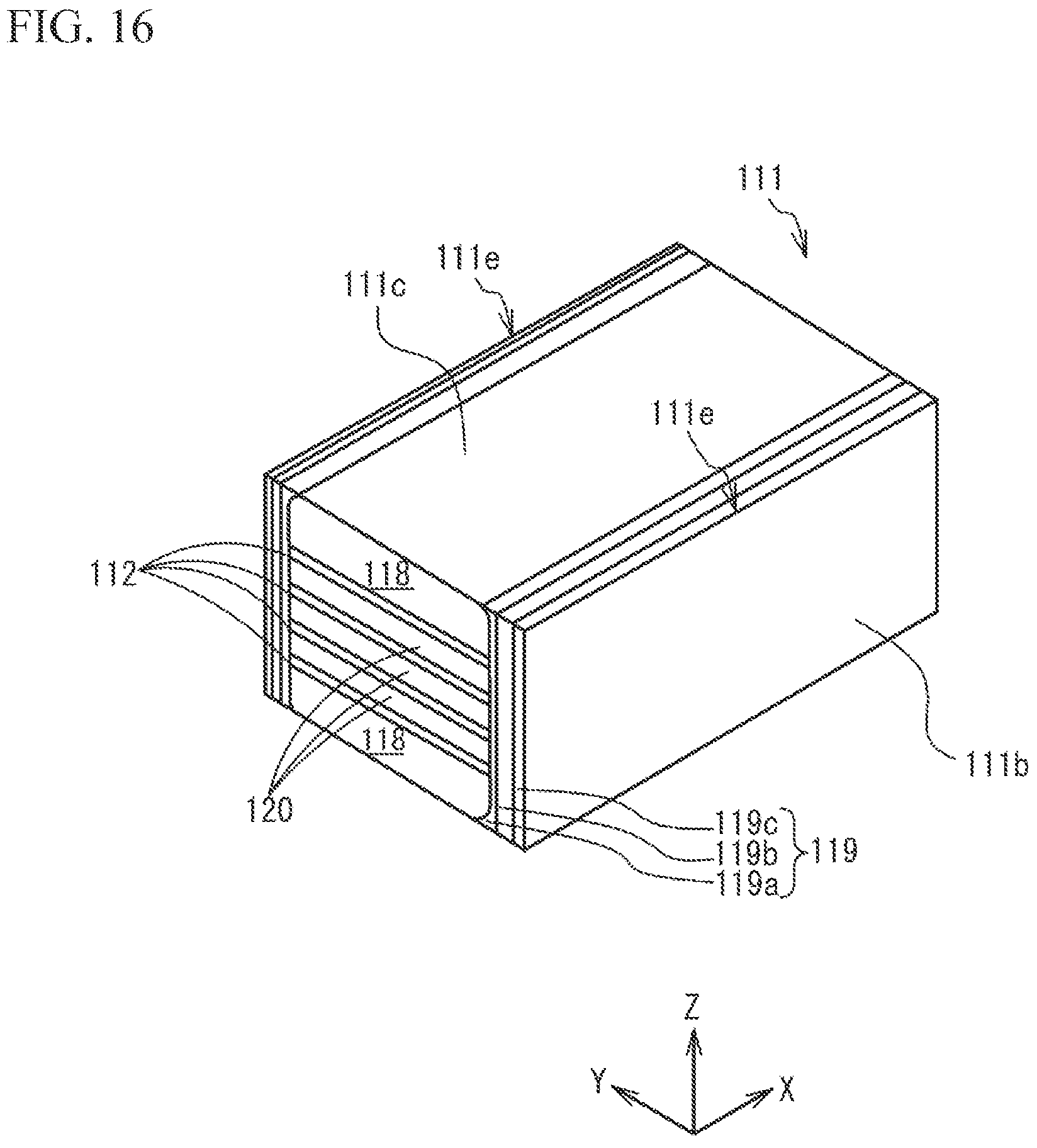 Patent US12614672 Figure 16 – Multilayer ceramic electronic device and manufacturing method of the same