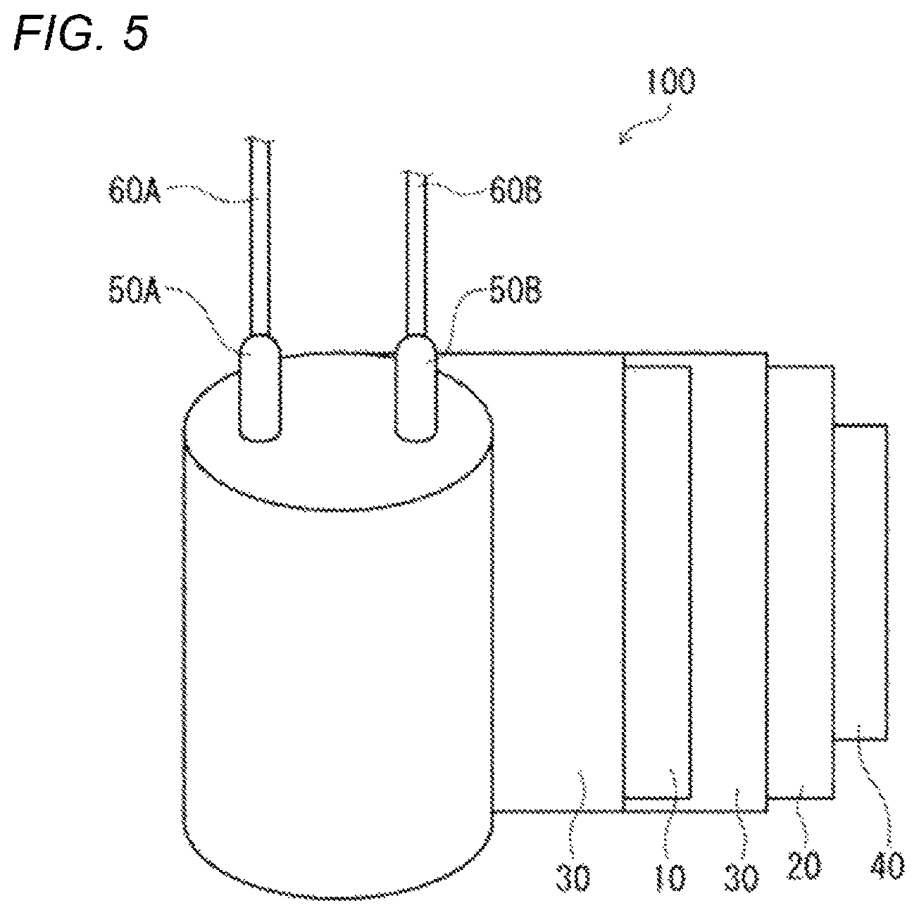 Patent US12614679 Figure 5 – Electrode foil for electrolytic capacitor, electrolytic capacitor, method for producing electrode foil for electrolytic capacitor, and method for producing electrolytic capacitor