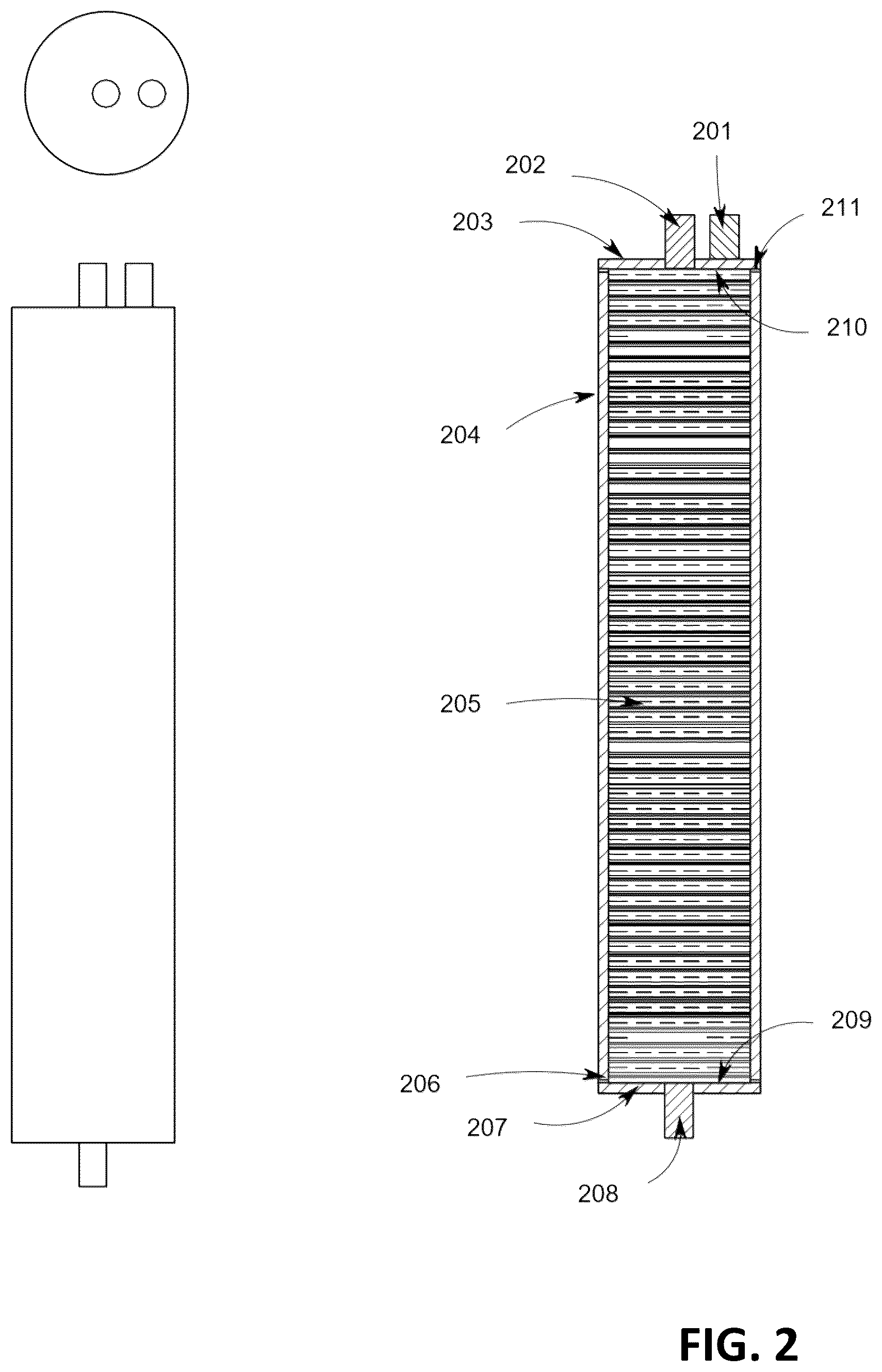 Patent US12614681 Figure 2 – Mass energy capacitive storage system via synchronous means and metallic processes