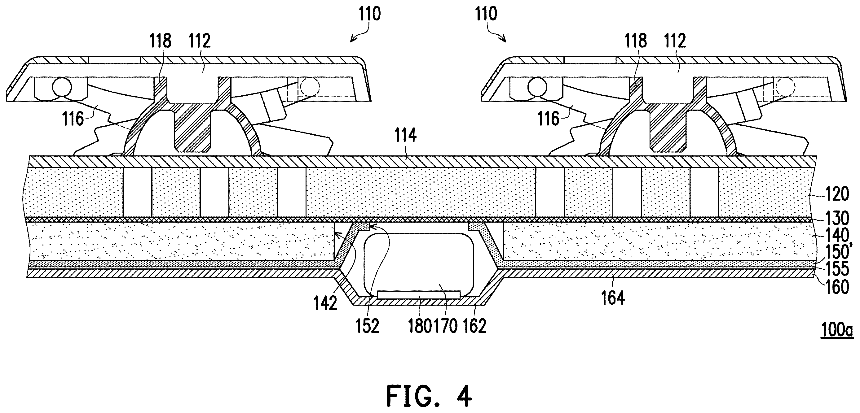 Patent US12614683 Figure 4 – Backlight module and luminous keyboard using the same