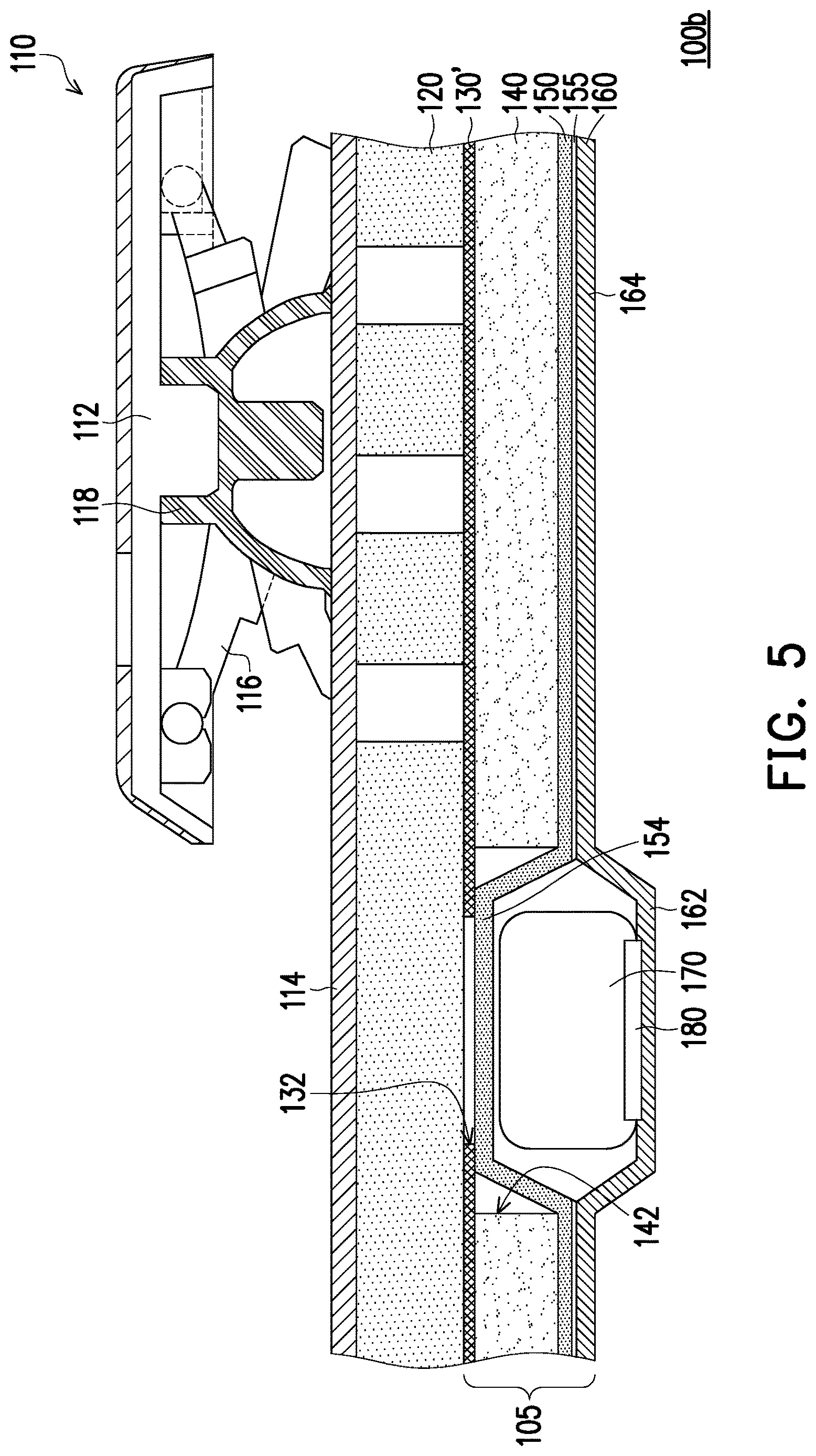 Patent US12614683 Figure 5 – Backlight module and luminous keyboard using the same