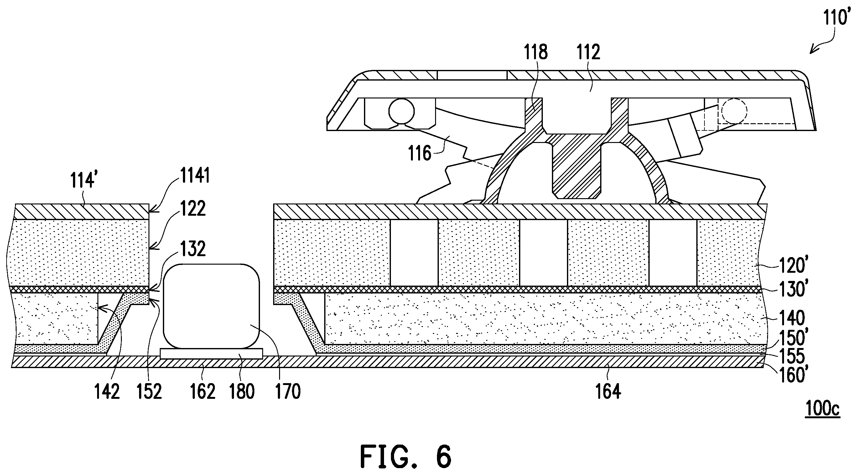 Patent US12614683 Figure 6 – Backlight module and luminous keyboard using the same