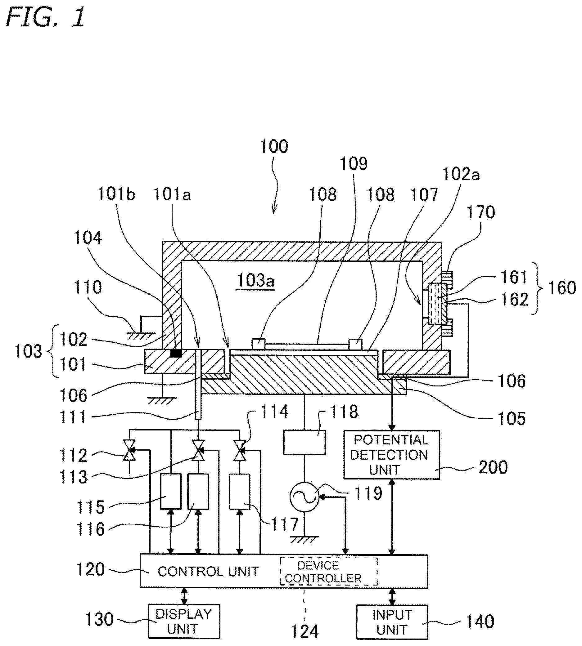 Patent US12614704 Figure 1 – Plasma potential measuring device and measuring method