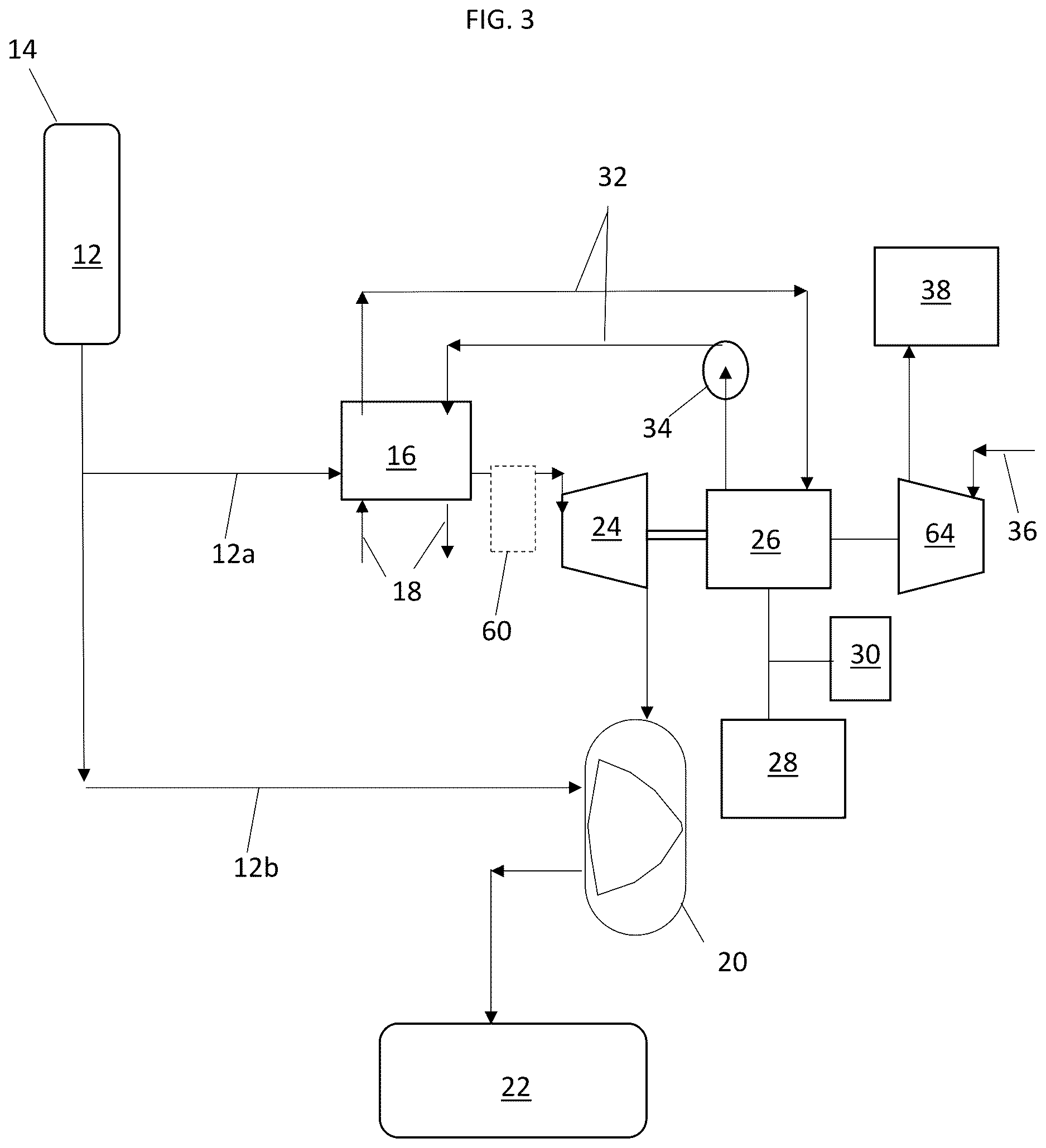 Patent US12614740 Figure 3 – Auxiliary power generation and cooling systems on liquid hydrogen fueled aircraft