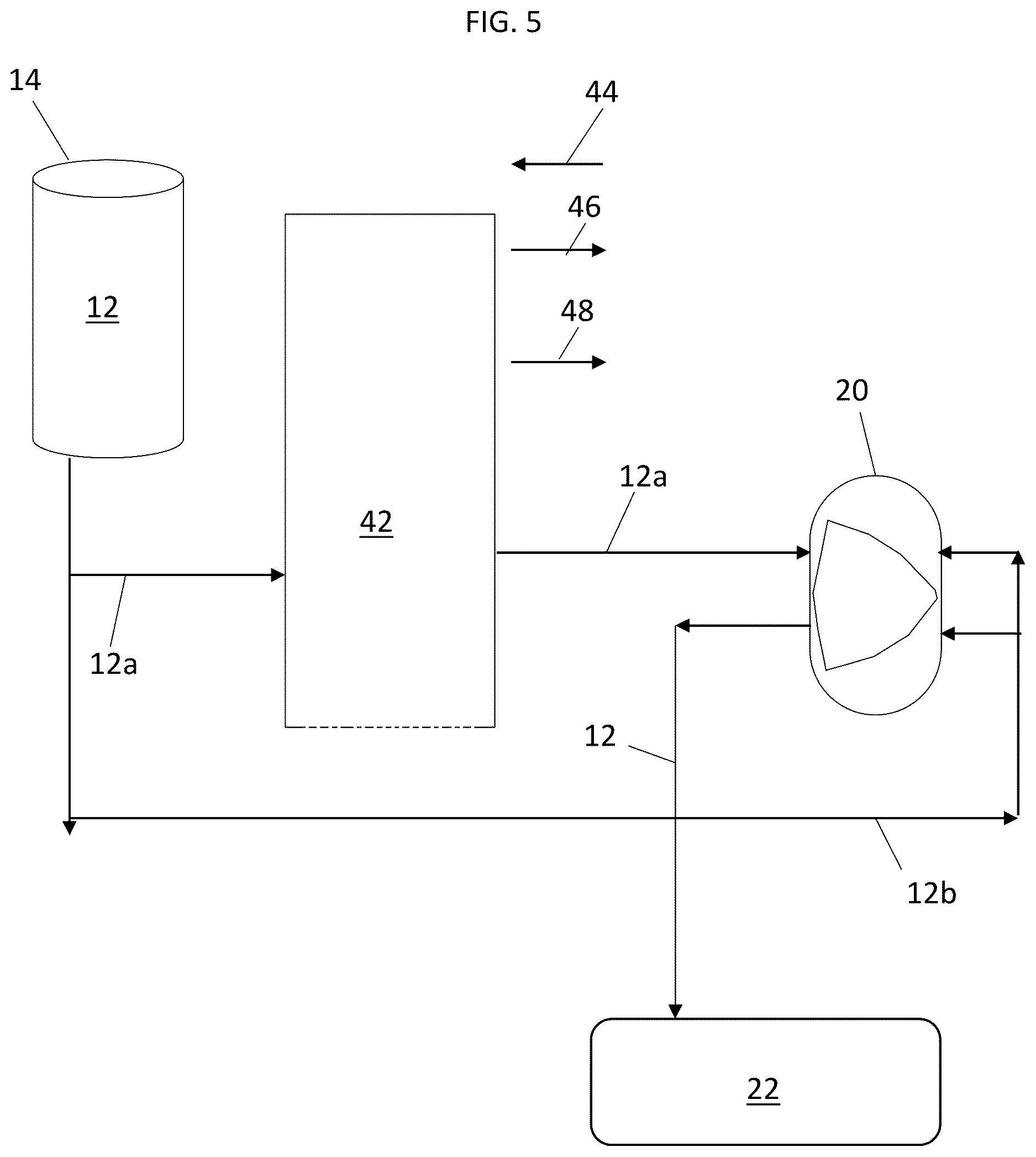 Patent US12614740 Figure 5 – Auxiliary power generation and cooling systems on liquid hydrogen fueled aircraft