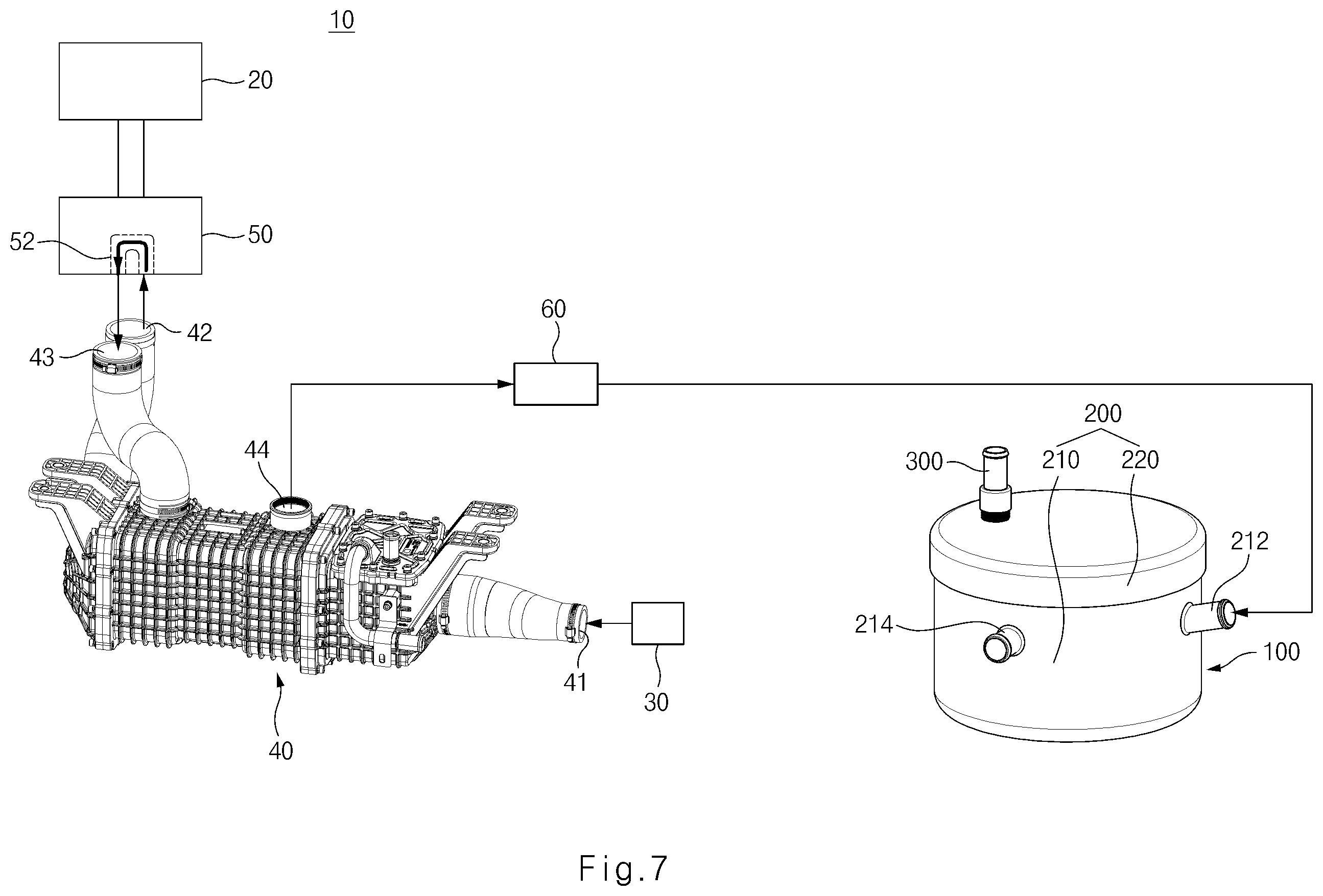 Patent US12614741 Figure 7 – Fuel cell system and condensate water storage device