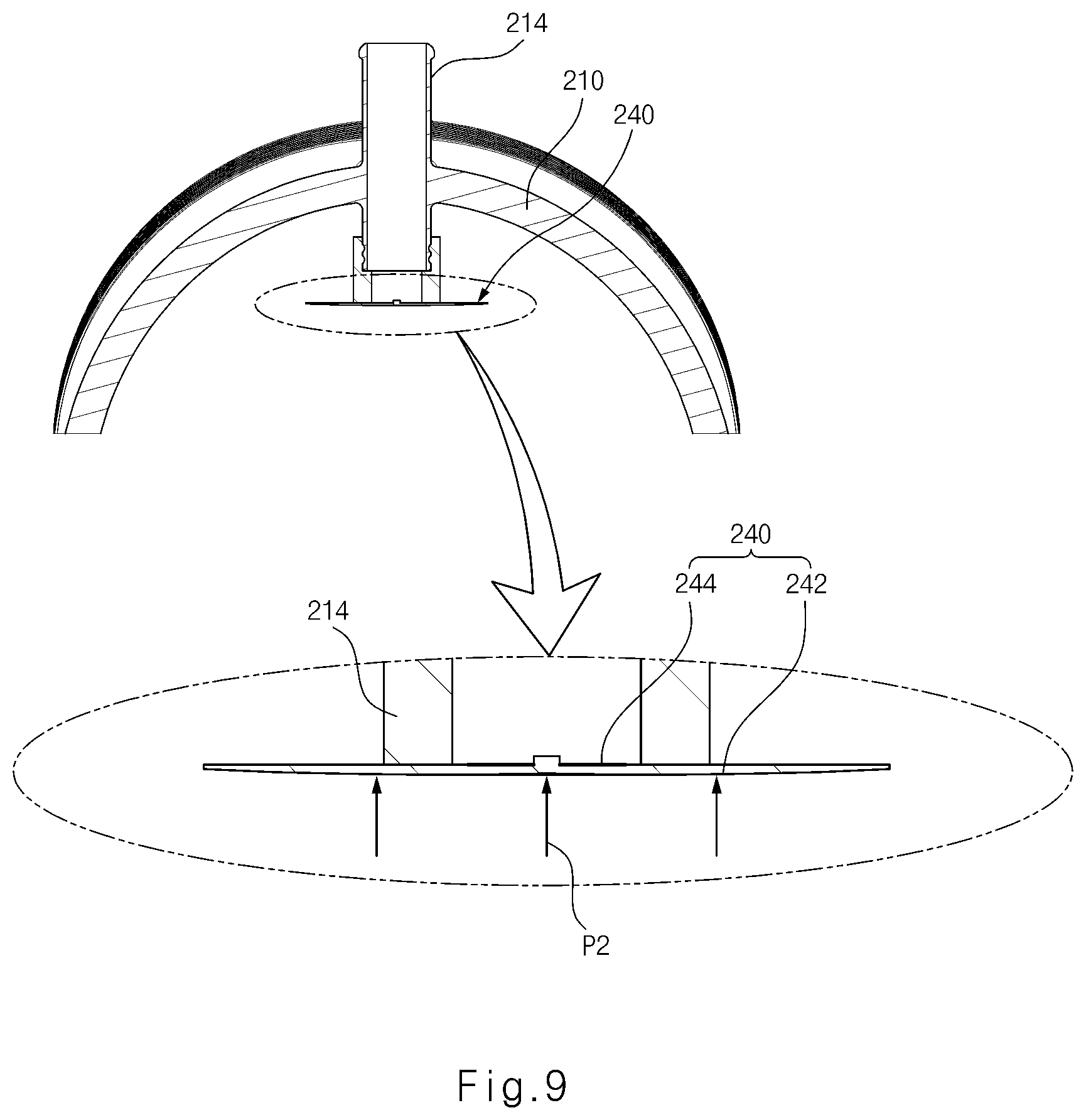 Patent US12614741 Figure 9 – Fuel cell system and condensate water storage device