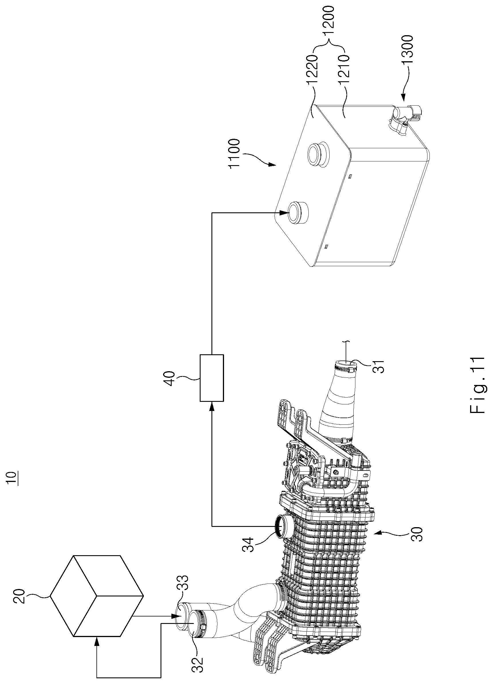 Patent US12614741 Figure 11 – Fuel cell system and condensate water storage device