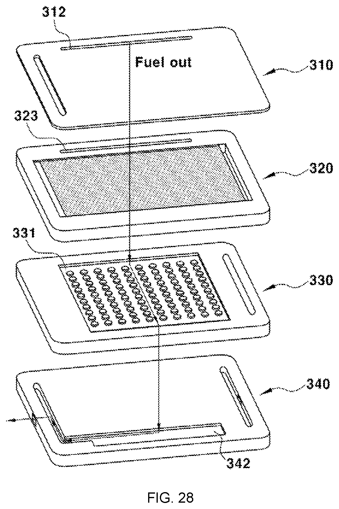 Patent US12614747 Figure 15 – Fuel cell manifold and fuel cell stack including the same