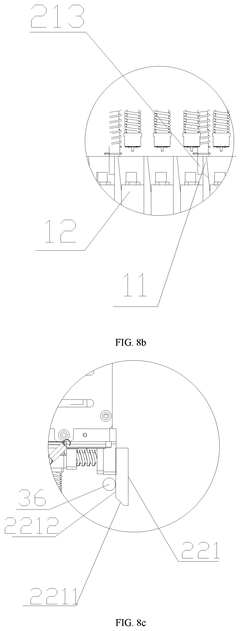 Patent US12614750 Figure 8 – Pressing mechanism with variable distance position and equal dividing for charging and discharging of the square battery