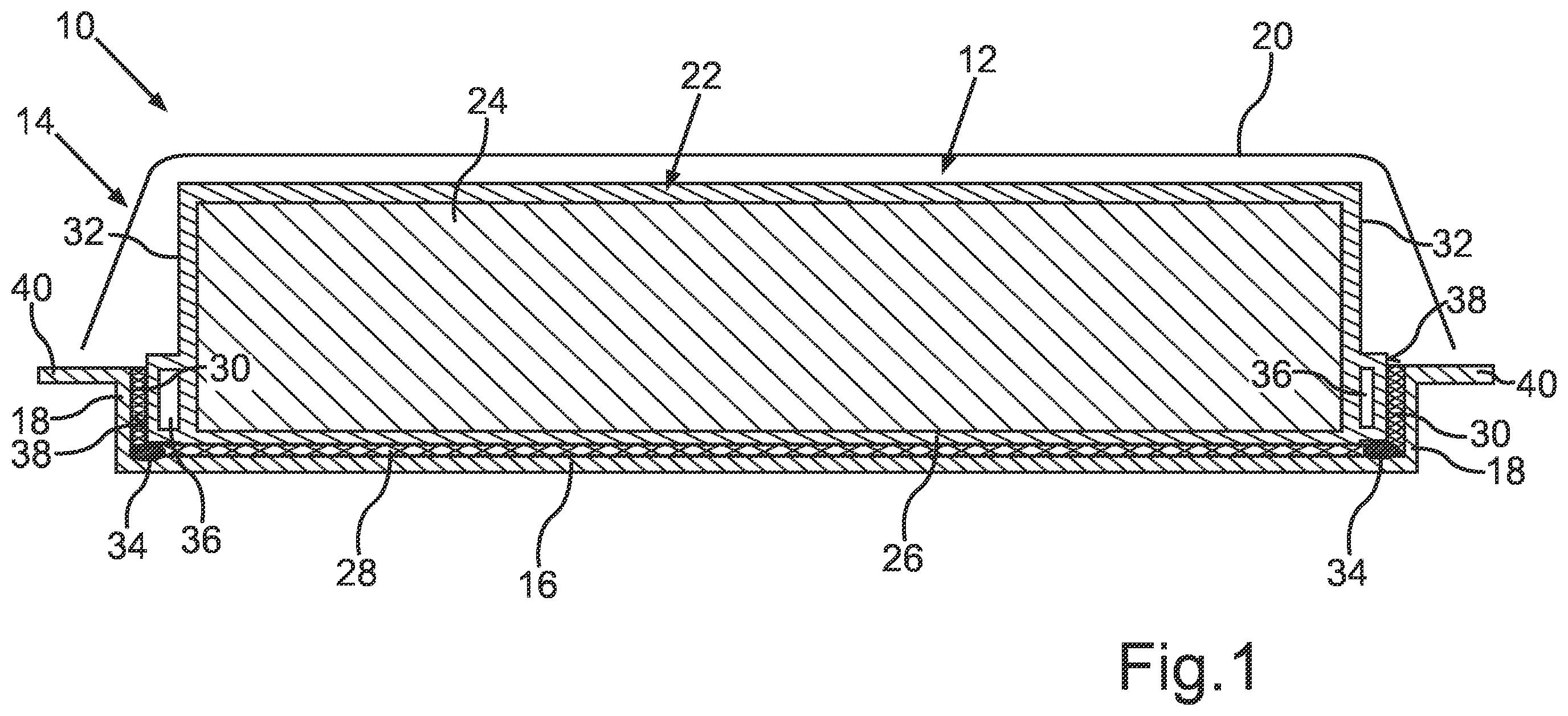 Patent US12614774 Figure 1 – Battery arrangement for a motor vehicle