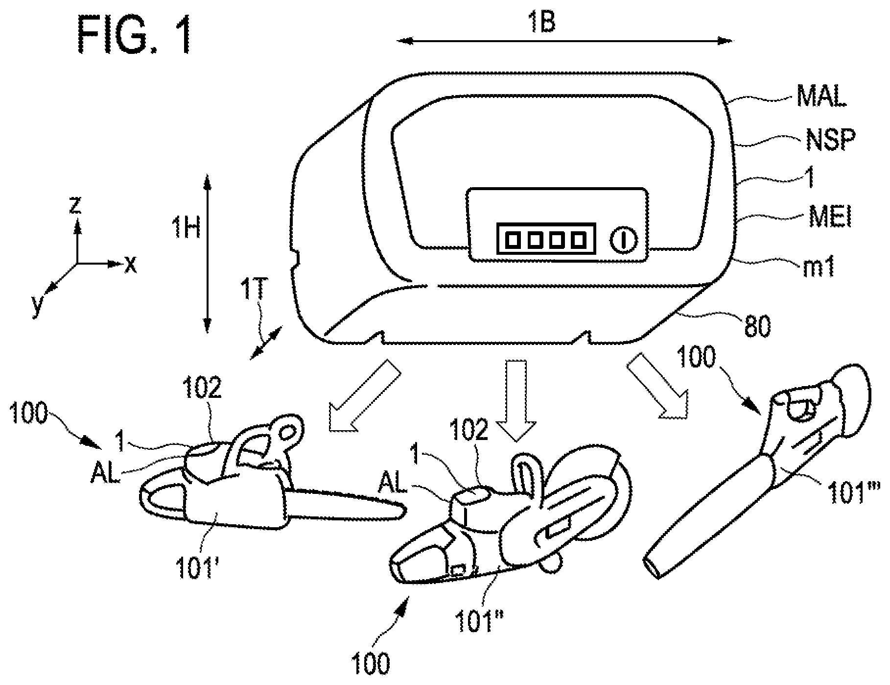 Patent US12614775 Figure 1 – Battery pack, treatment system and method for the production of a battery pack