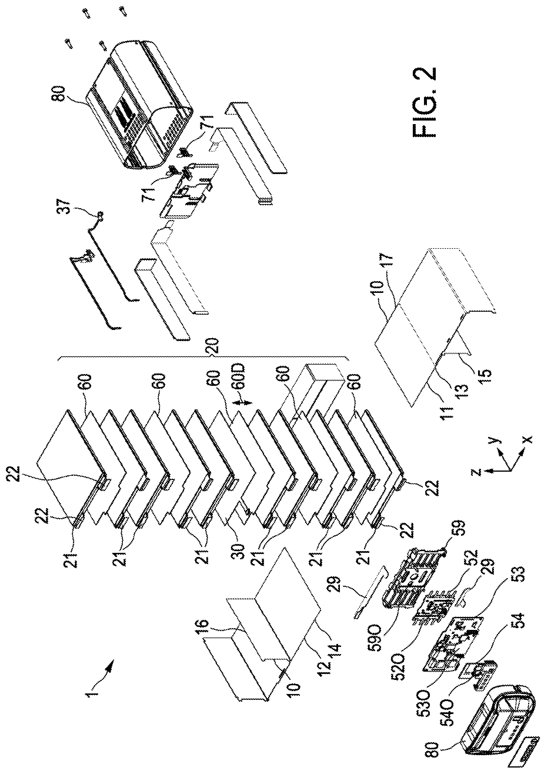 Patent US12614775 Figure 2 – Battery pack, treatment system and method for the production of a battery pack