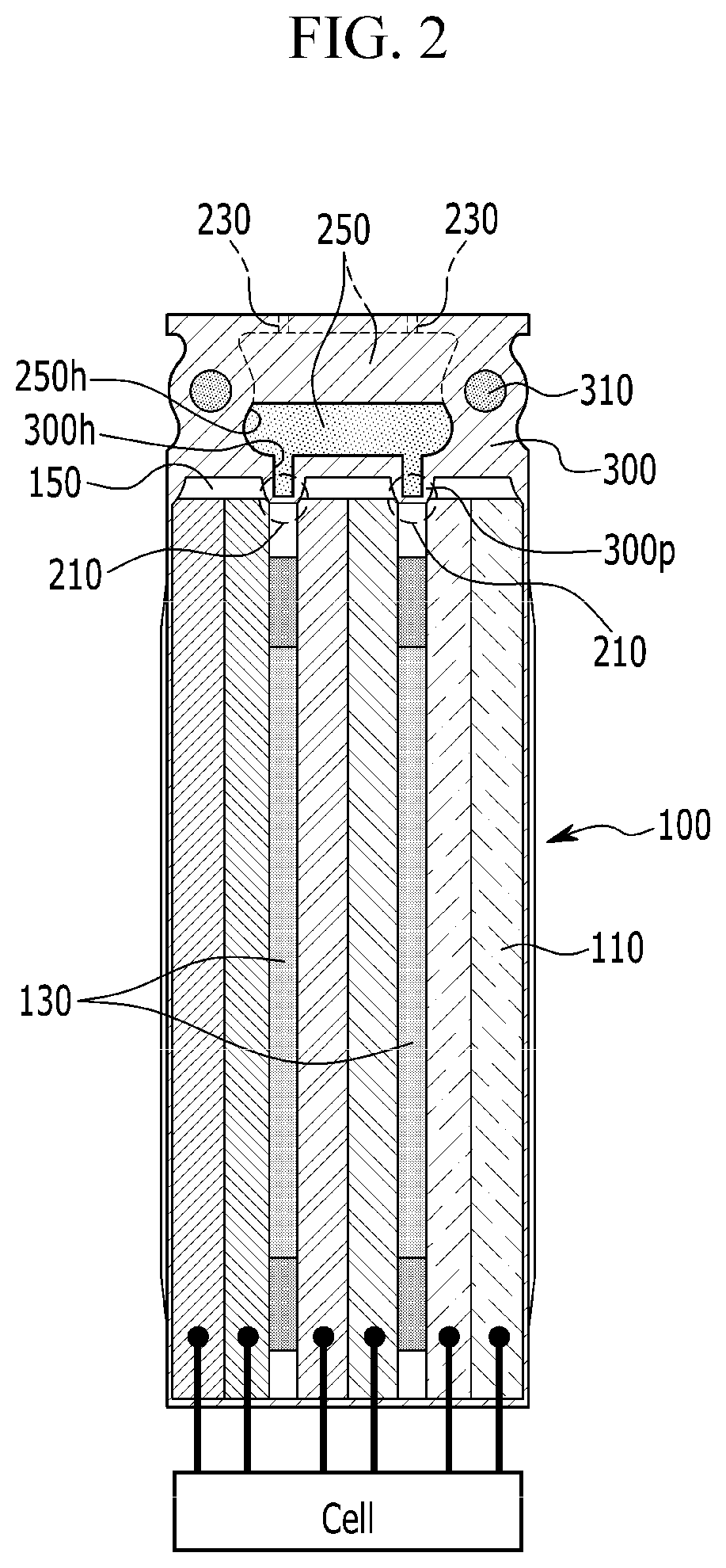 Patent US12614780 Figure 2 – Battery module and battery pack including the same