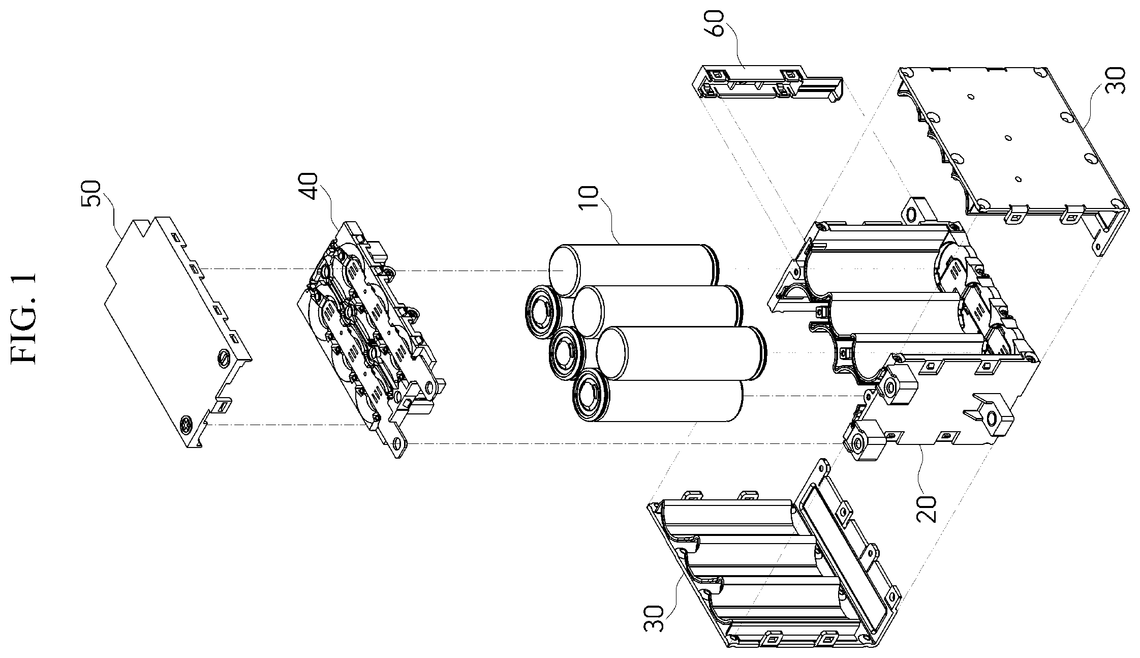 Patent US12614781 Figure 1 – Battery module
