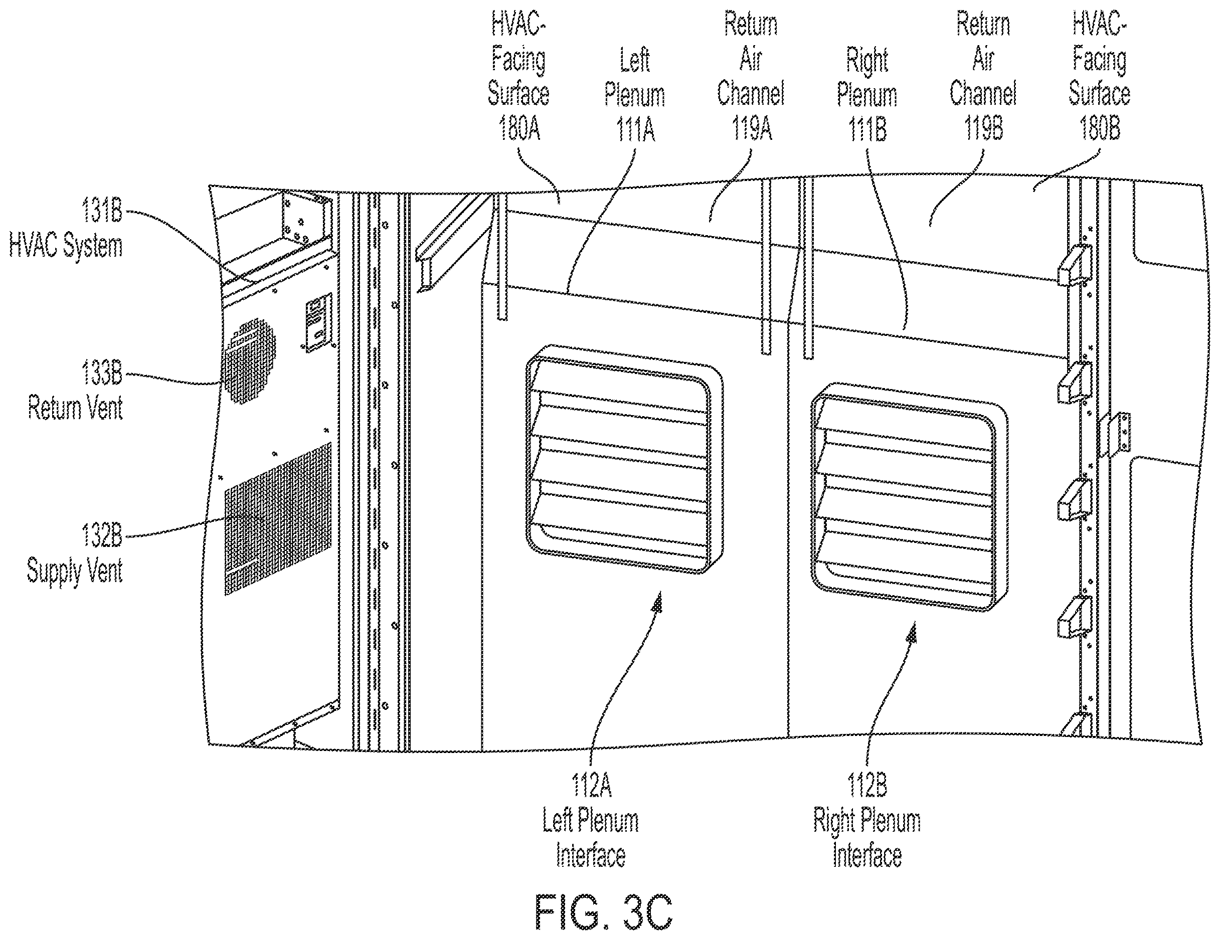 Patent US12614785 Figure 8 – Energy storage system with removable, adjustable, and lightweight plenums