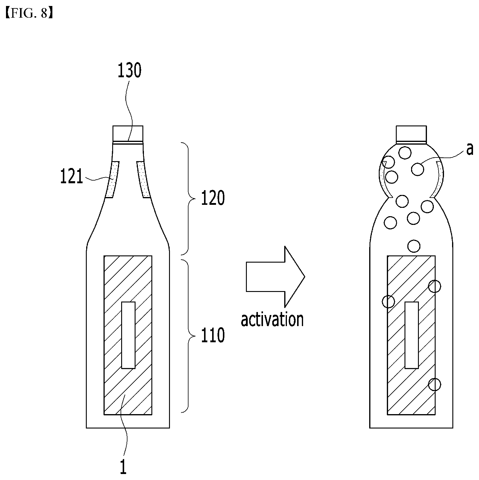 Patent US12614789 Figure 8 – Lithium secondary battery case for suppressing deformation of electrode assembly