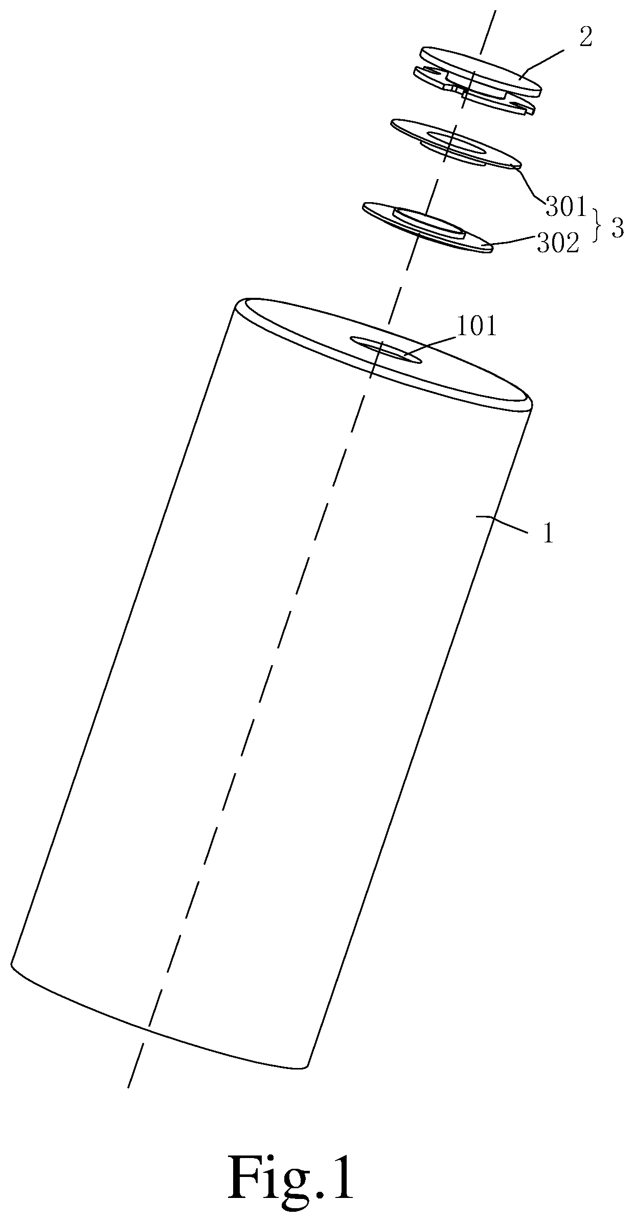 Patent US12614796 Figure 1 – Housing assembly and battery