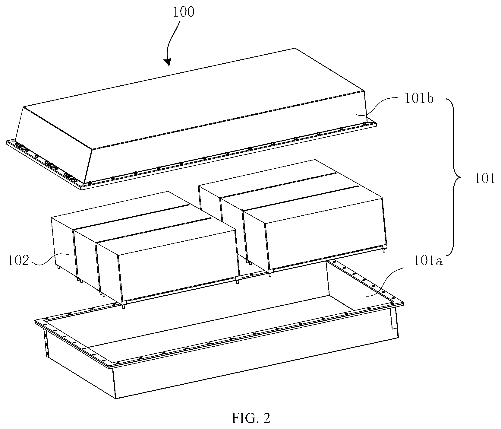Patent US12614797 Figure 2 – End plate, case, battery, electric device, and assembling method for case