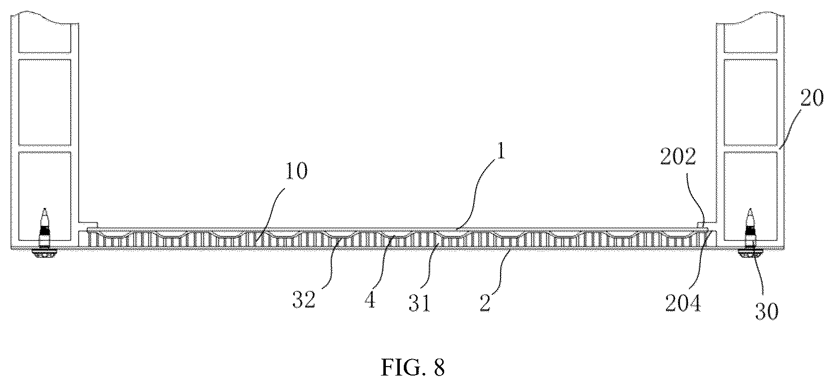 Patent US12614797 Figure 6 – End plate, case, battery, electric device, and assembling method for case