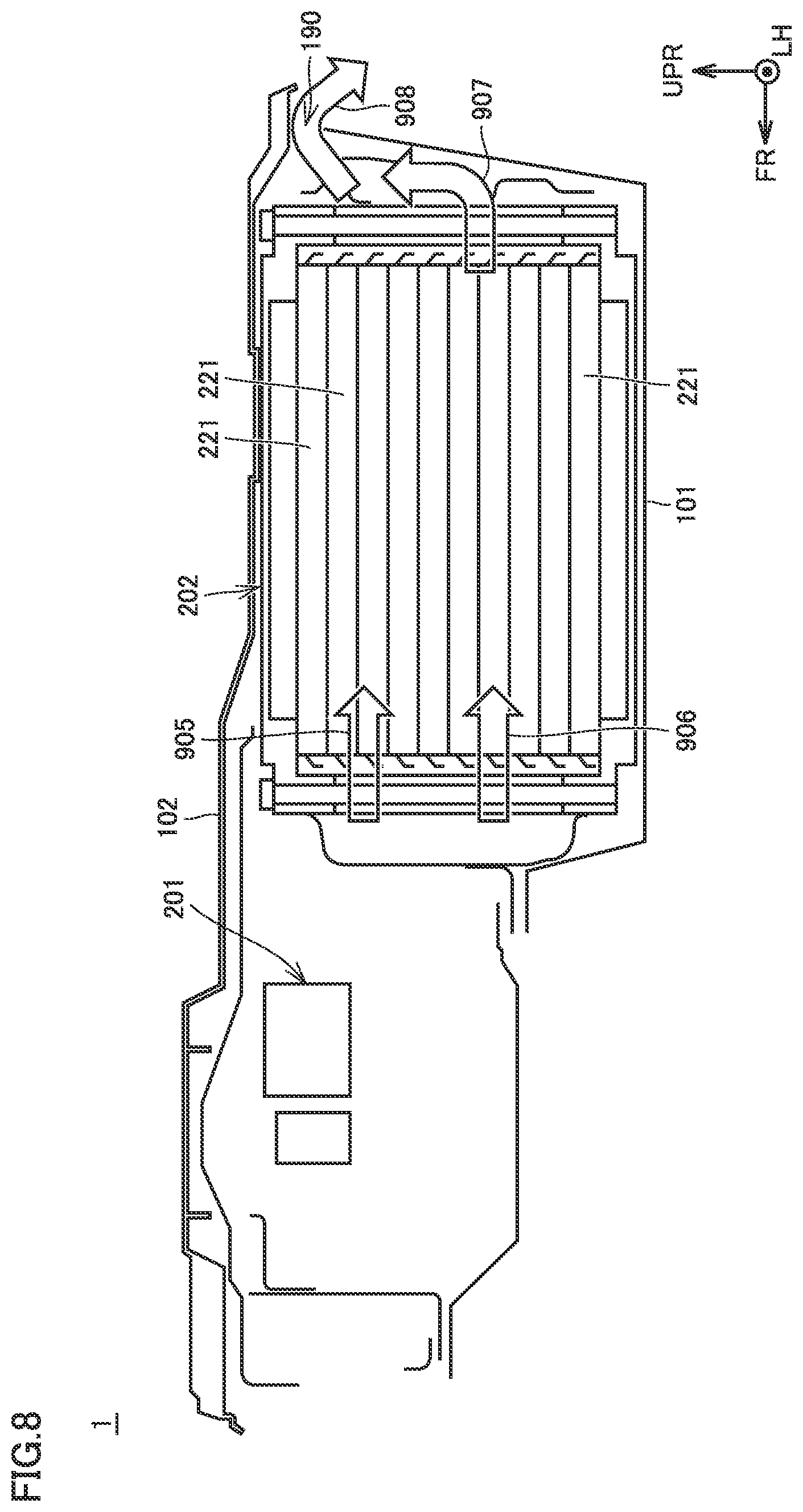 Patent US12614799 Figure 8 – Waterproof structure for battery pack