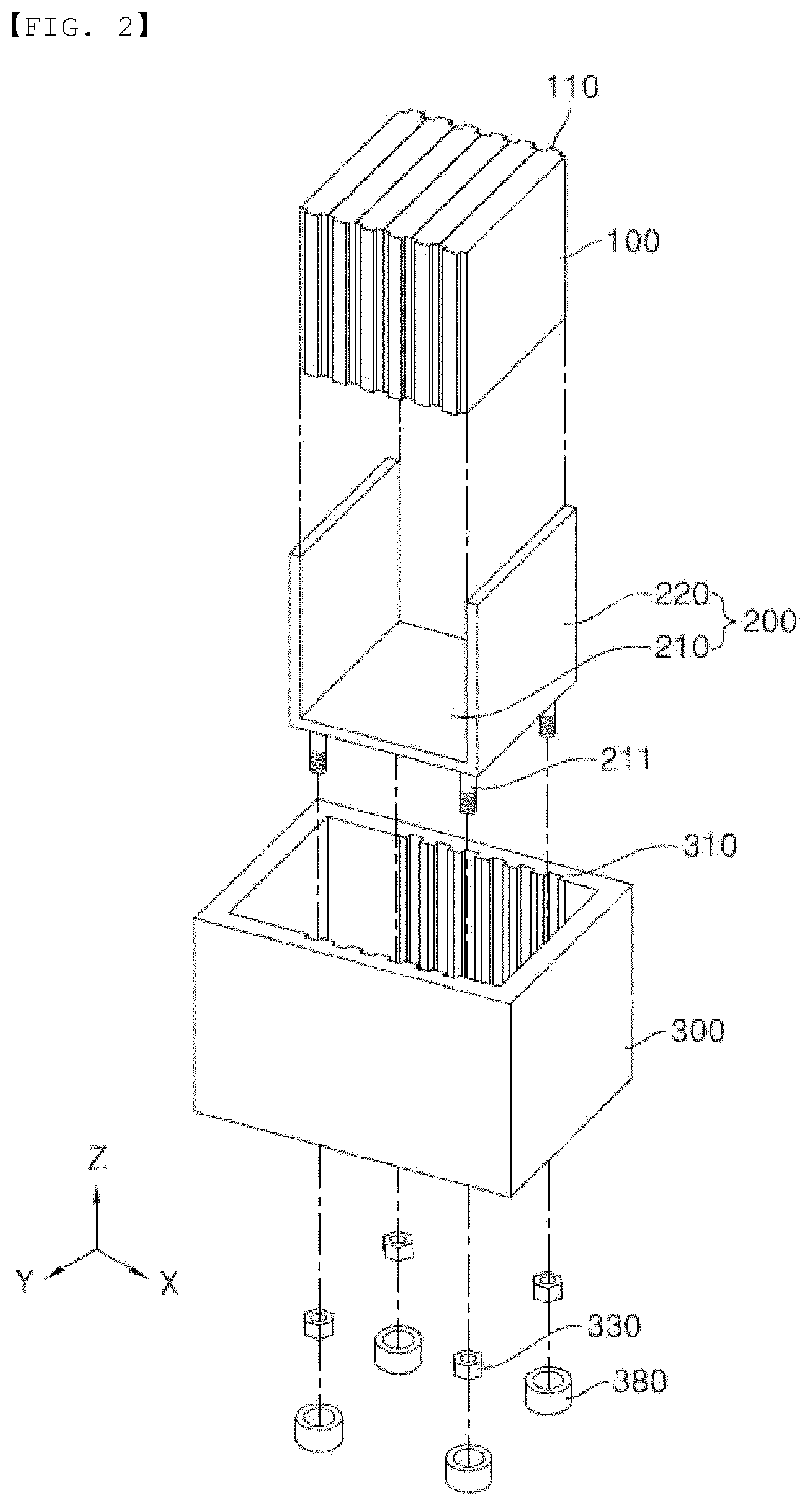 Patent US12614800 Figure 2 – Battery pack with improved vibration resistance