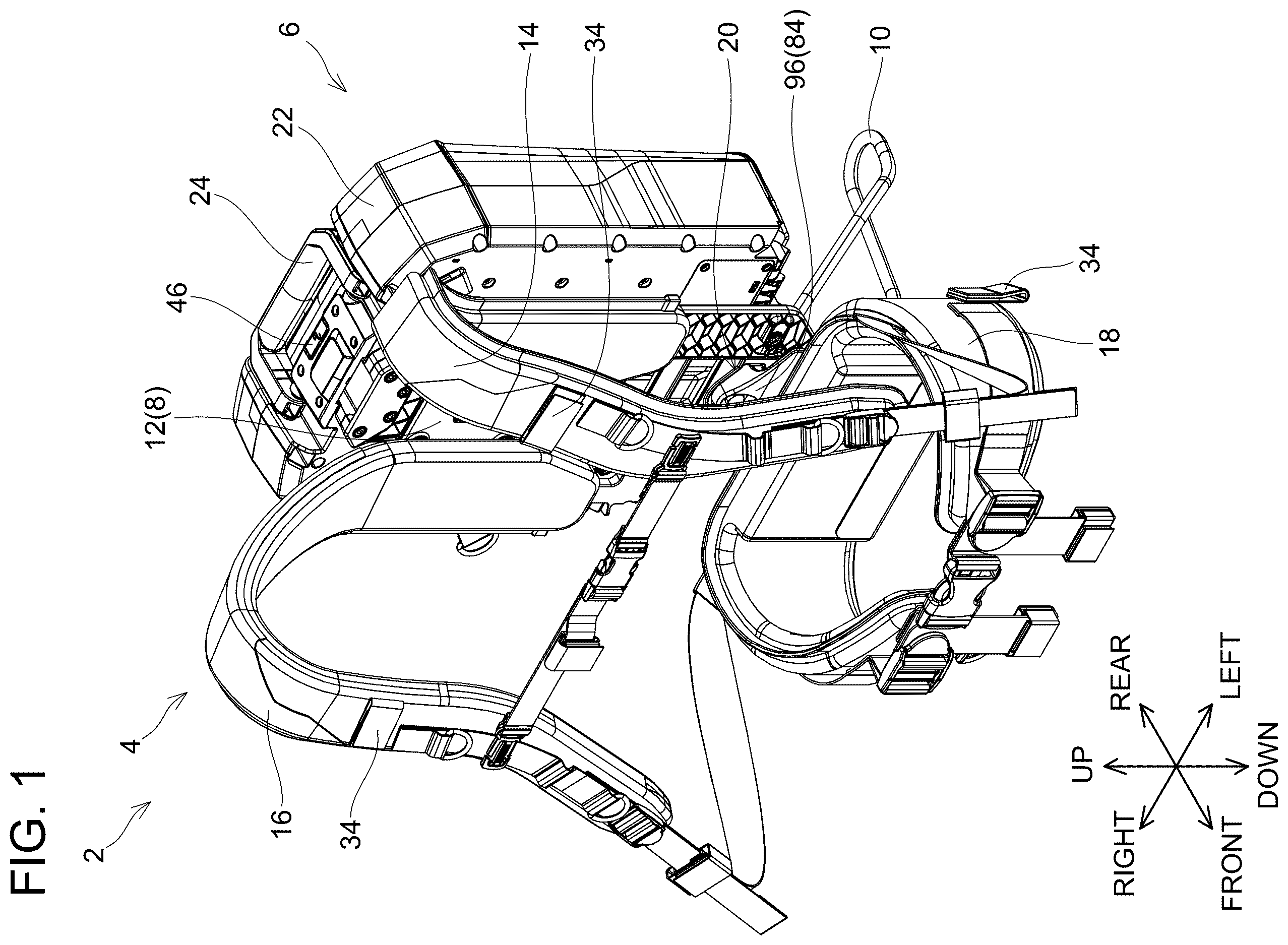 Patent US12614803 — Backpack type assembly and backpack type carrier — Figure 1