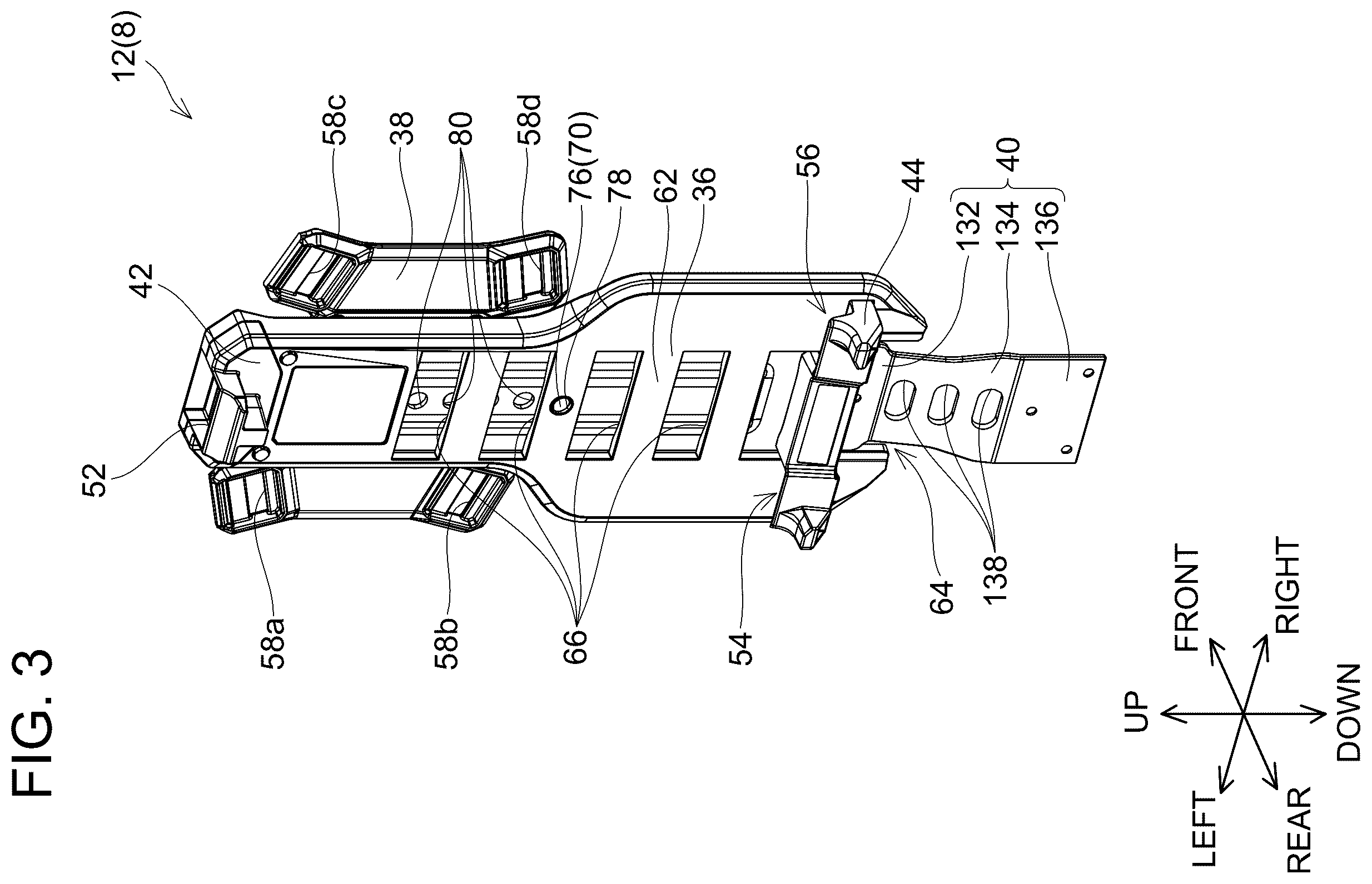Patent US12614803 Figure 3 – Backpack type assembly and backpack type carrier