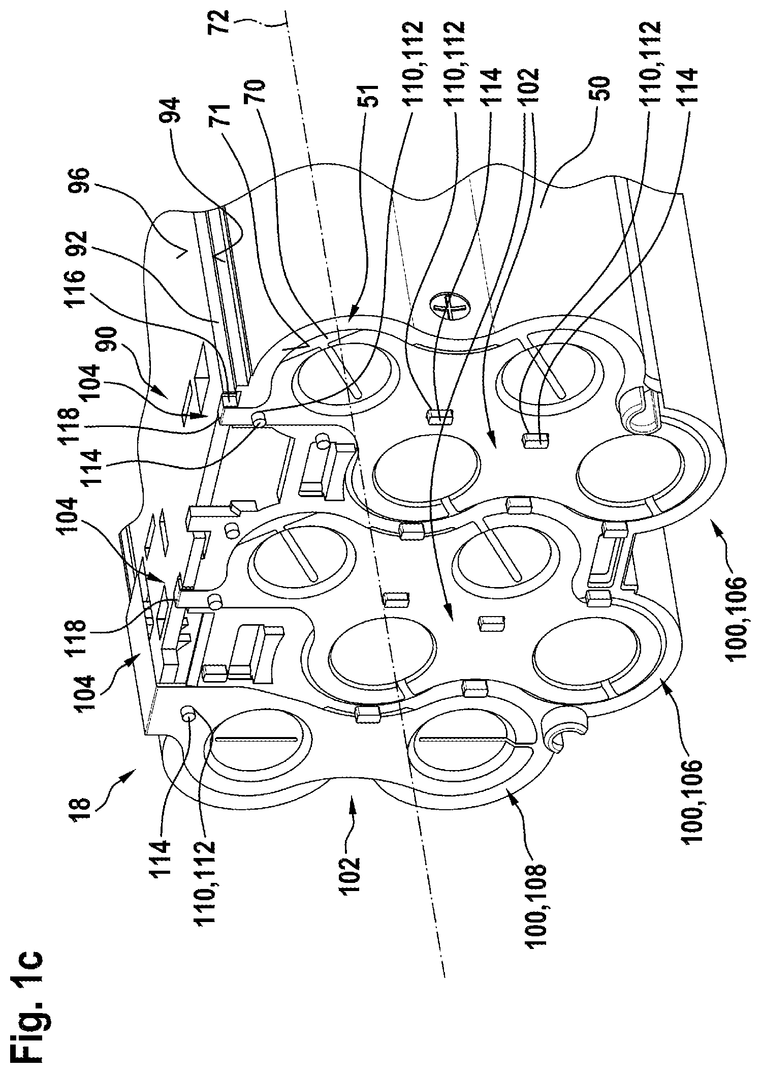 Patent US12614806 Figure 3 – Battery pack including a circuit board mounted to a housing