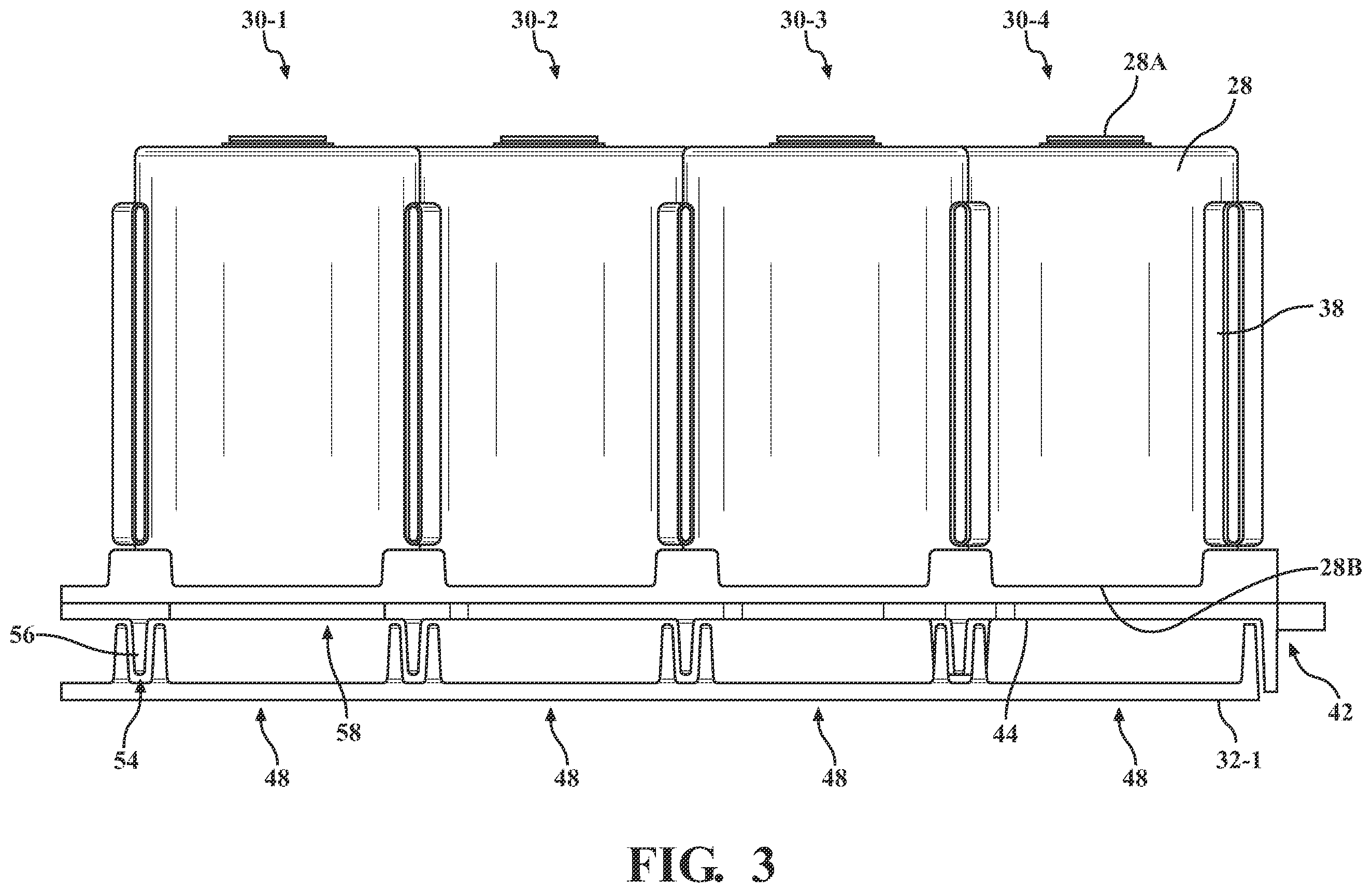 Patent US12614808 Figure 3 – Manufacturing methods for battery cell support assembly with integrated thermal runaway mitigation