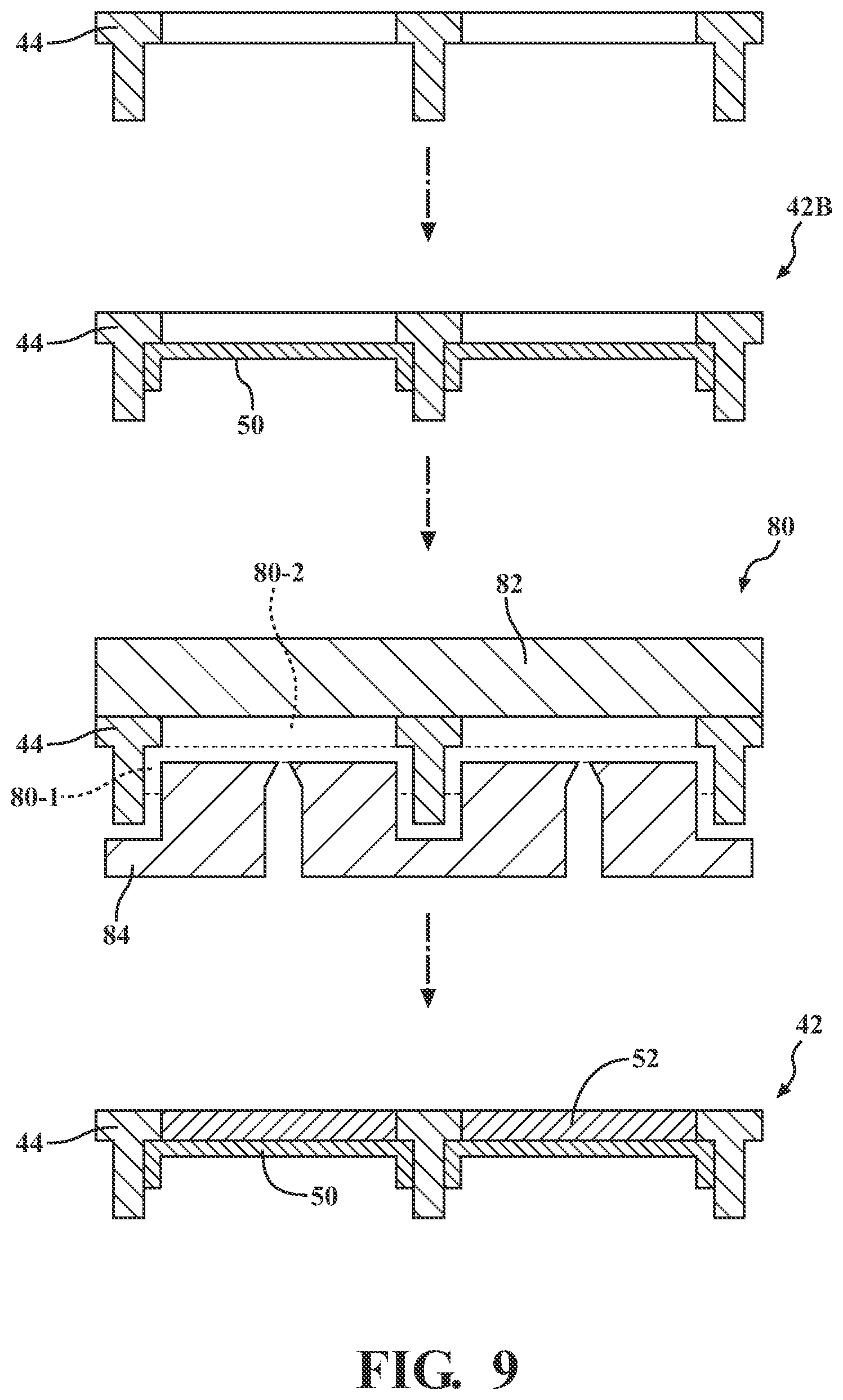 Patent US12614808 Figure 8 – Manufacturing methods for battery cell support assembly with integrated thermal runaway mitigation