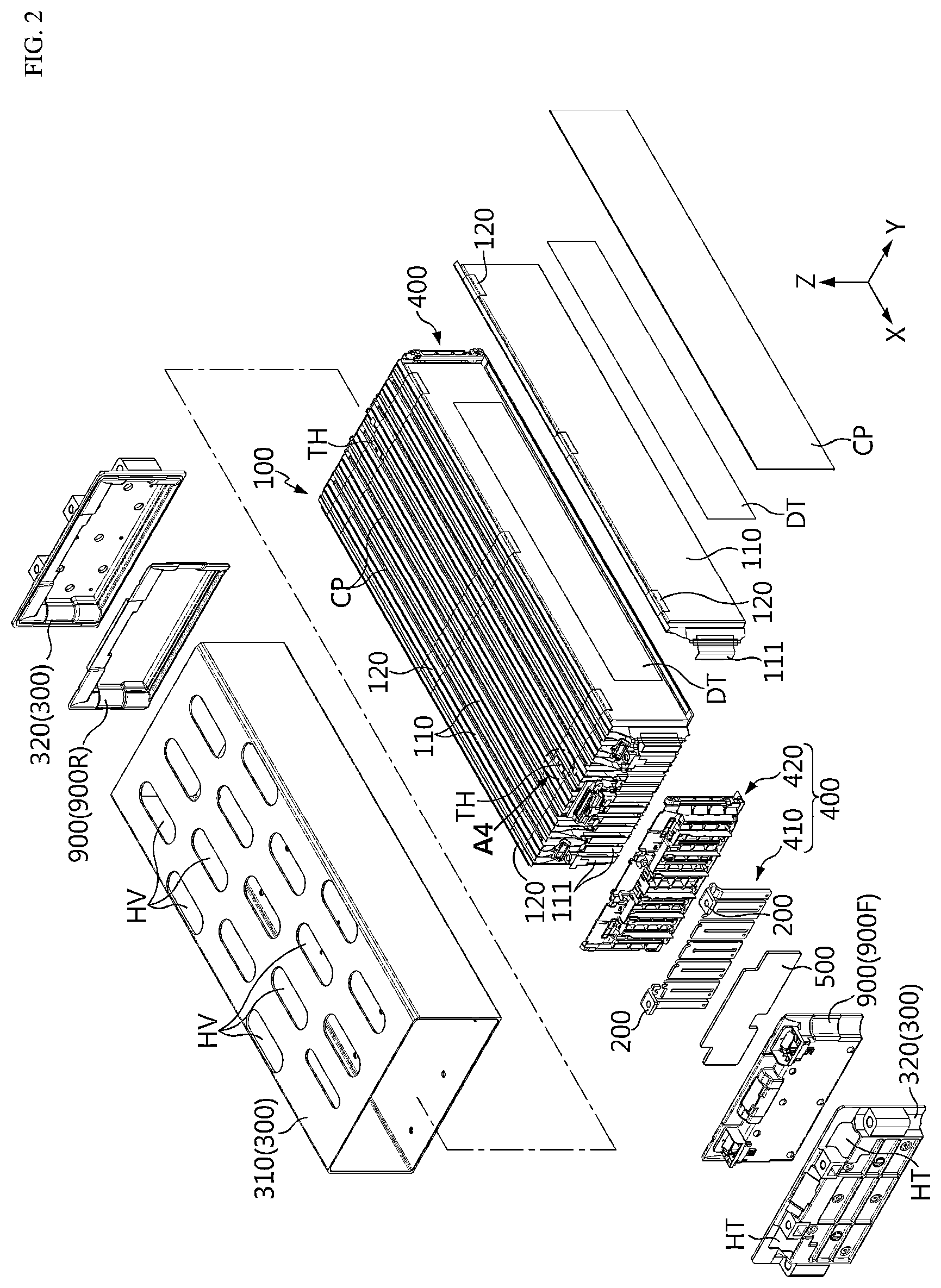 Patent US12614812 Figure 2 – Battery module with reinforced safety