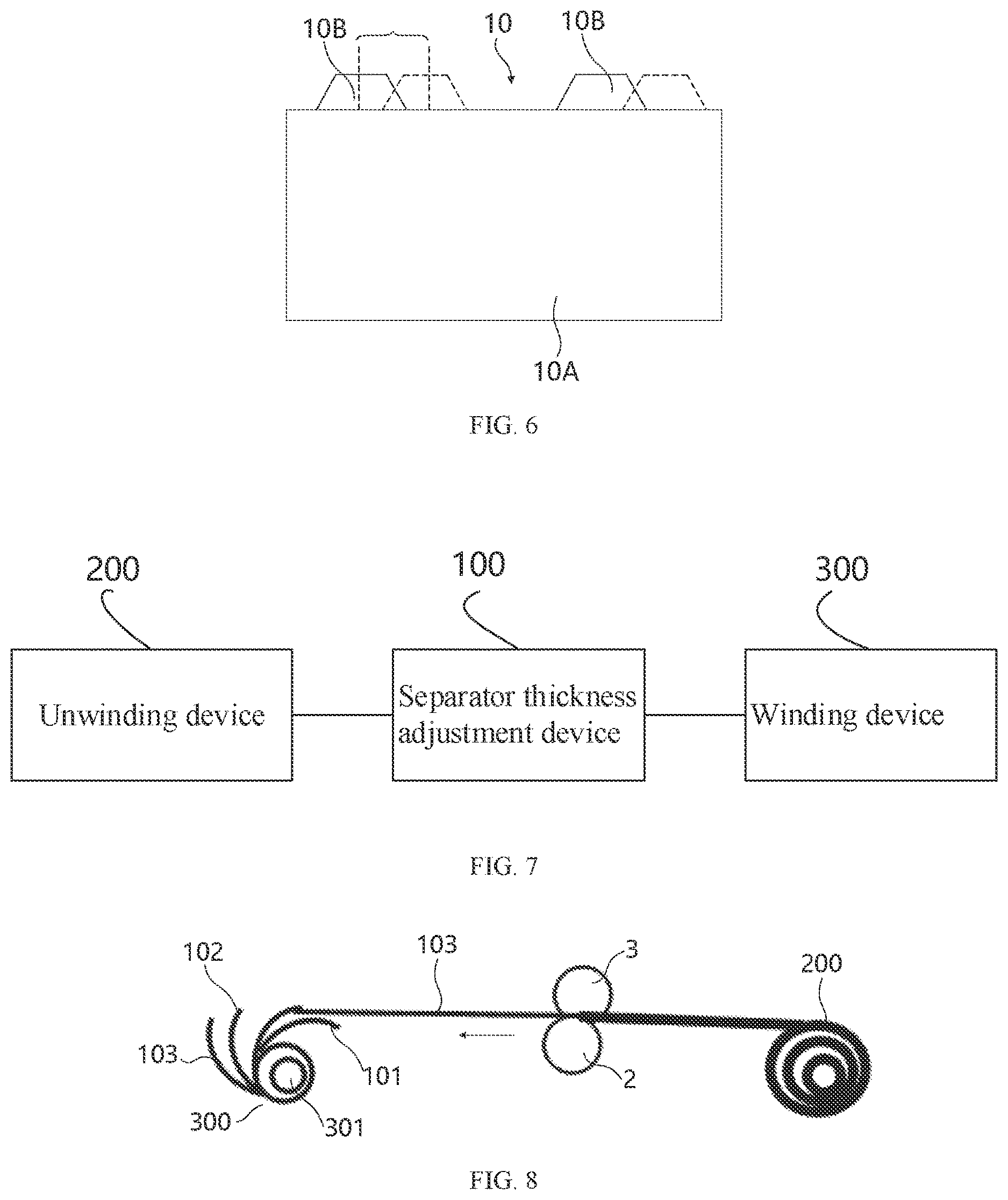 Patent US12614813 Figure 3 – Separator thickness adjustment device and method, and winding electrode assembly production system