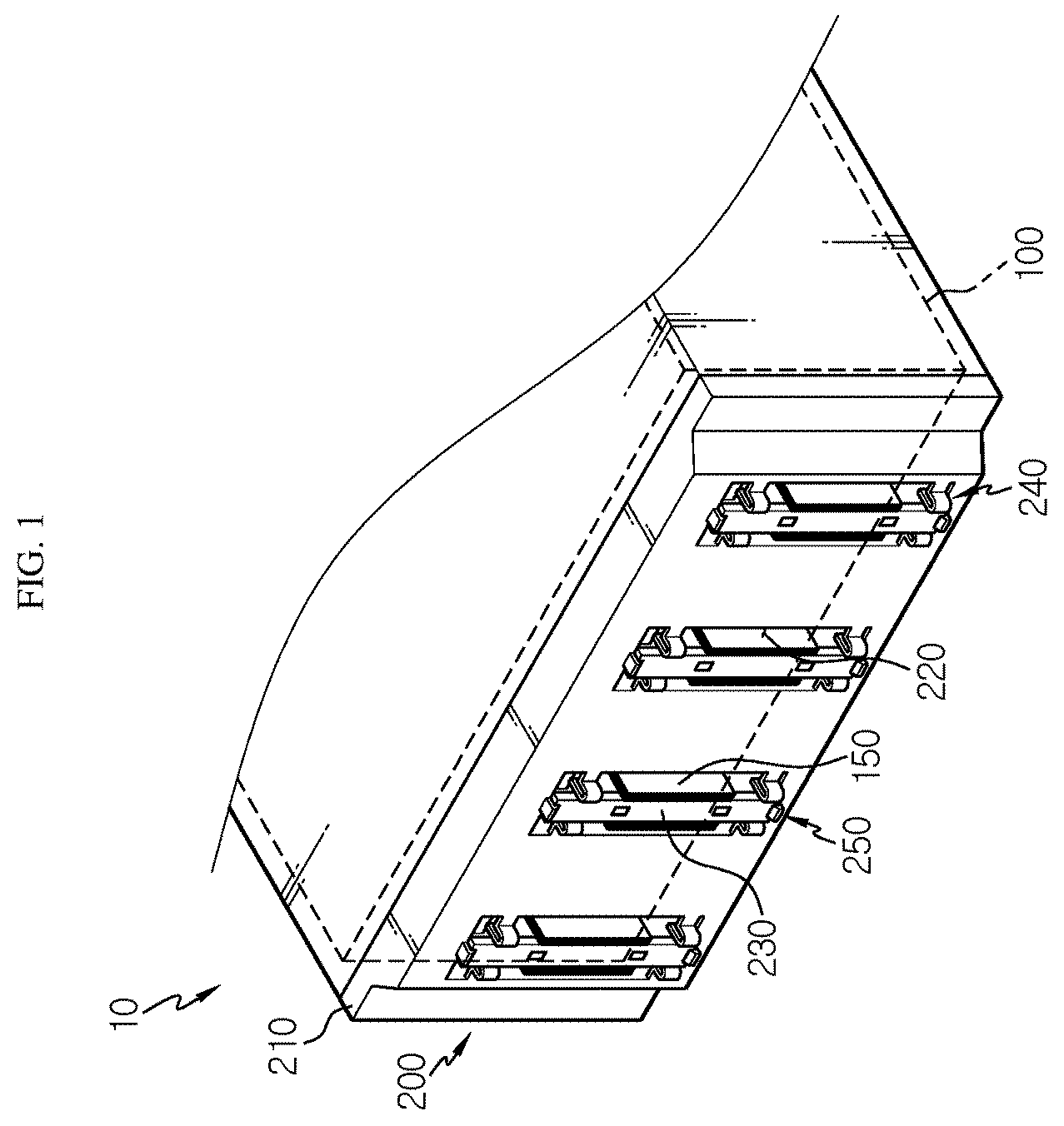 Patent US12614817 — Battery module comprising bus bar assembly with elastic guiders, and battery pack and vehicle comprising same battery module — Figure 1