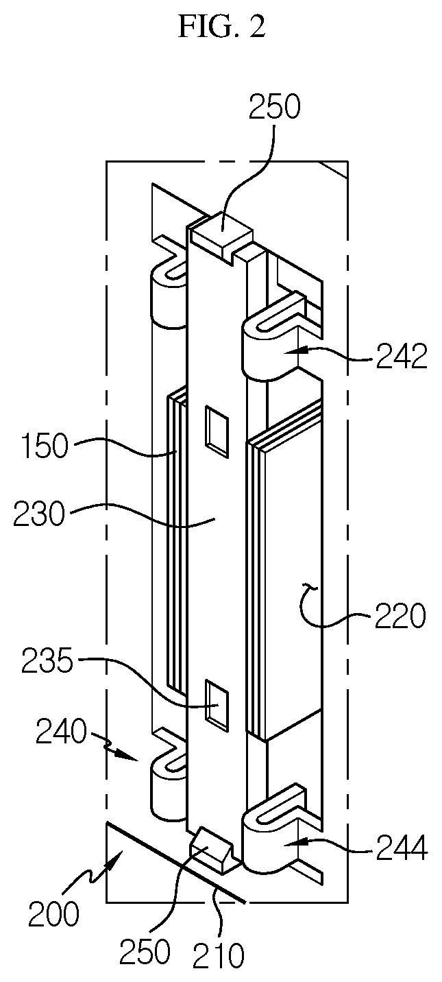 Patent US12614817 Figure 2 – Battery module comprising bus bar assembly with elastic guiders, and battery pack and vehicle comprising same battery module