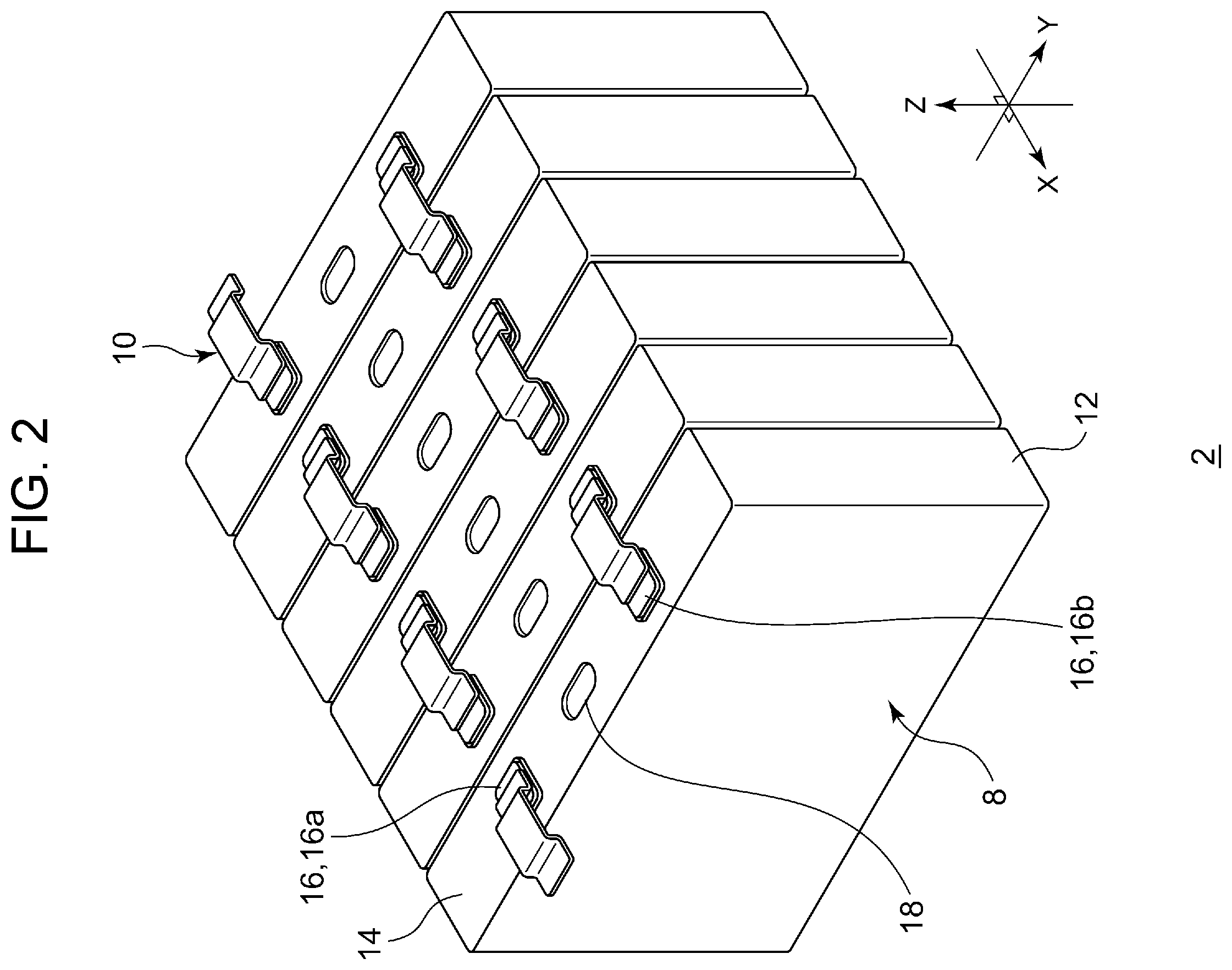 Patent US12614818 Figure 2 – Busbar configured to restrict spreading of a corrosion inhibitor and battery module comprising the same