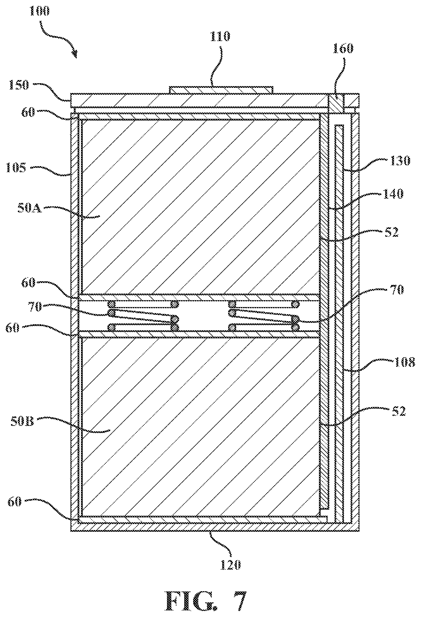 Patent US12614821 Figure 3 – High energy density cylindrical battery cell design with stacked electrodes
