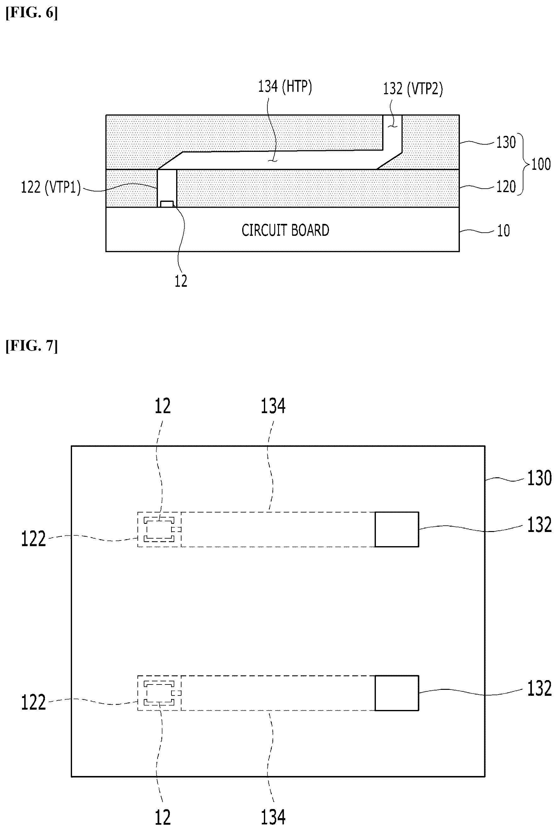 Patent US12614830 Figure 3 – Waveguide comprised of stacked lower and upper plates, where the lower plate is mounted on a circuit board and has a via therein for accommodating a launcher in the via