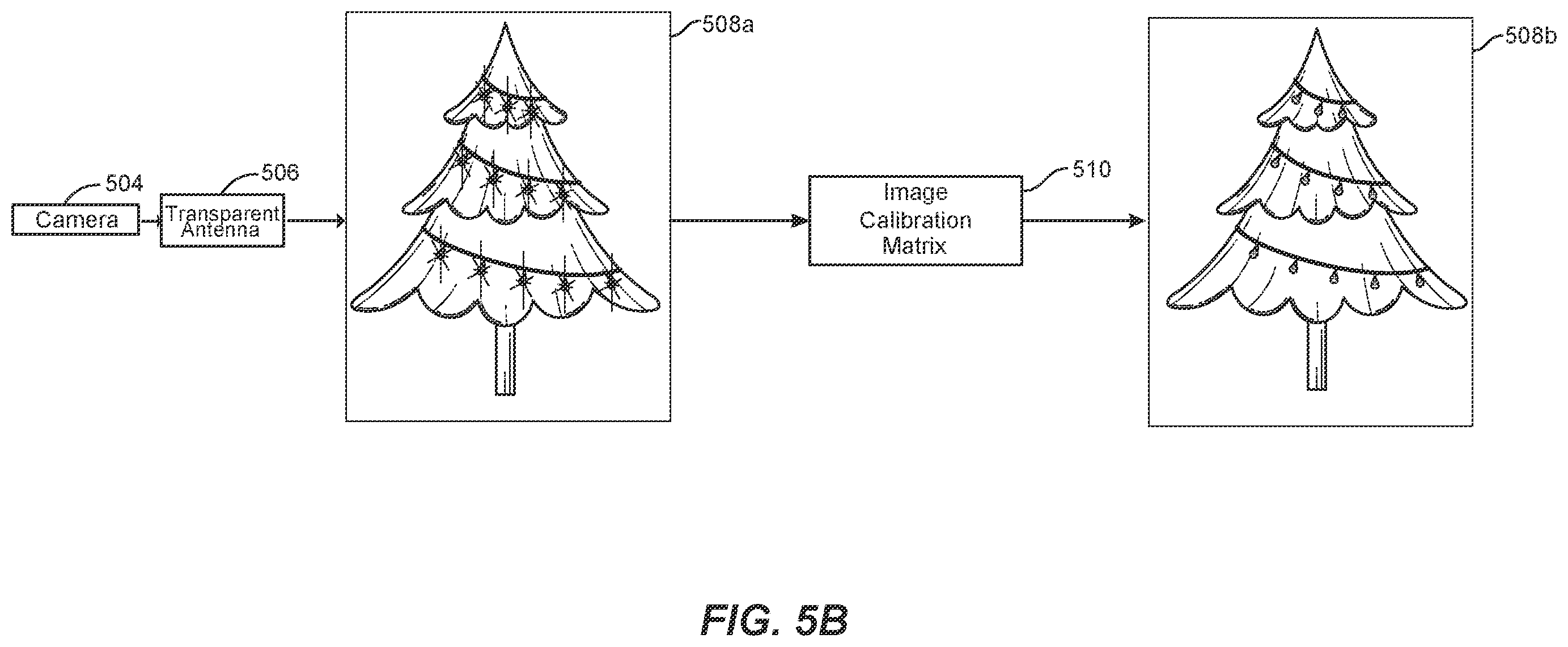 Patent US12614832 Figure 5 – Transparent antenna system for reducing visual artifacts