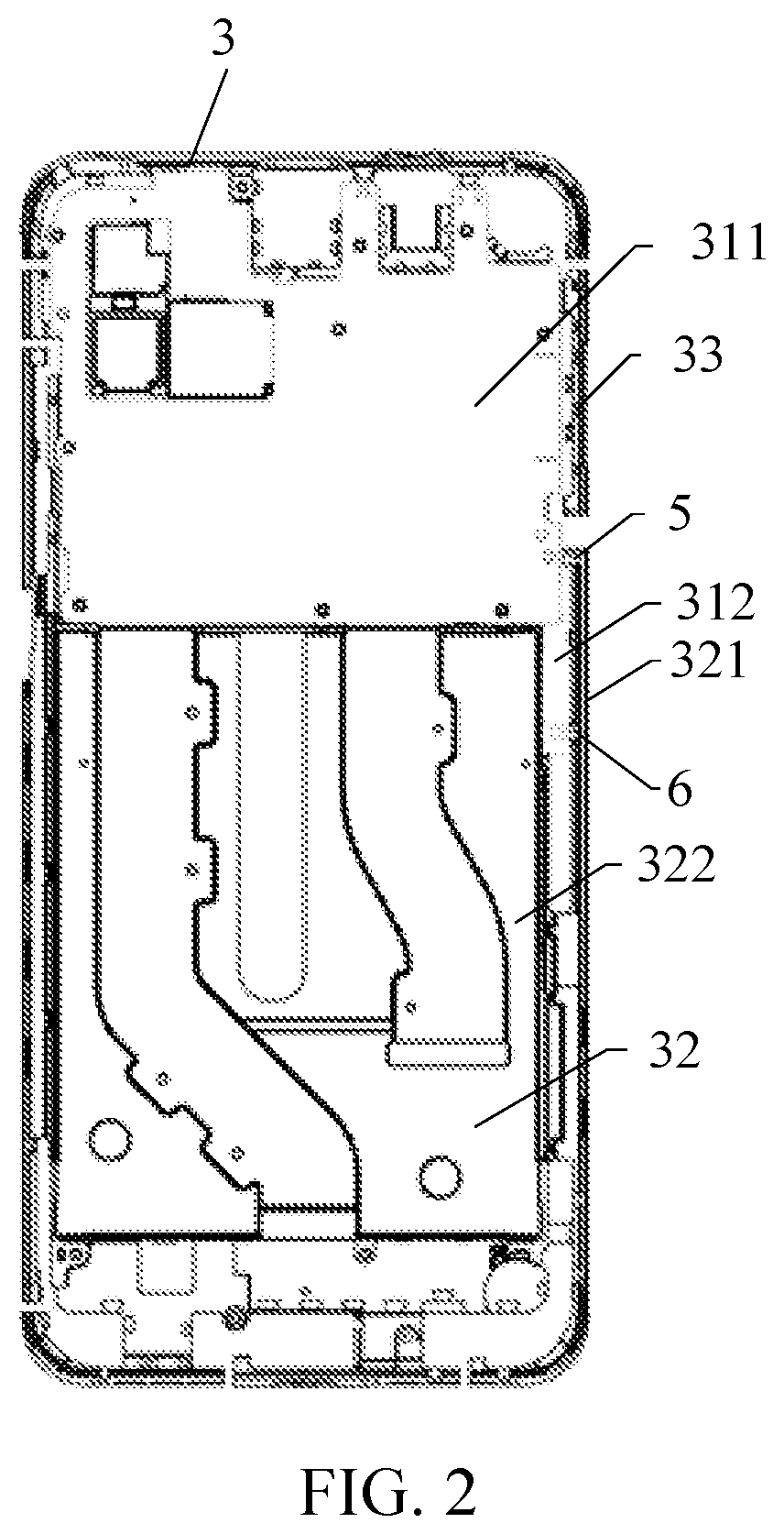 Patent US12614834 Figure 2 – Antenna structure and electronic device