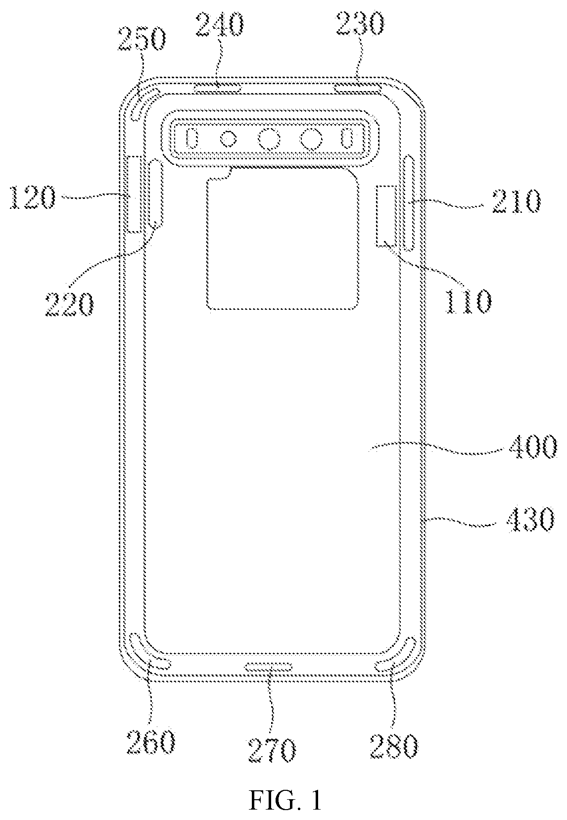 Patent US12614835 Figure 1 – Millimeter wave antenna configuration assembly and mobile terminal
