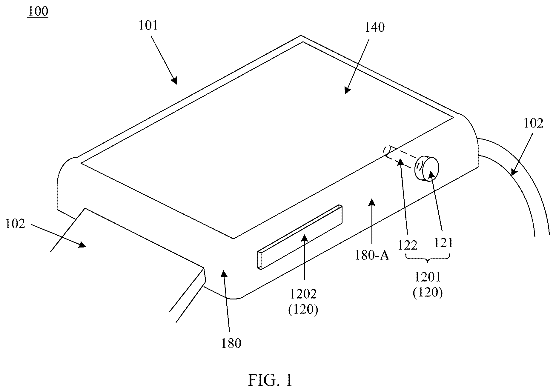 Patent US12614838 Figure 1 – Wearable device