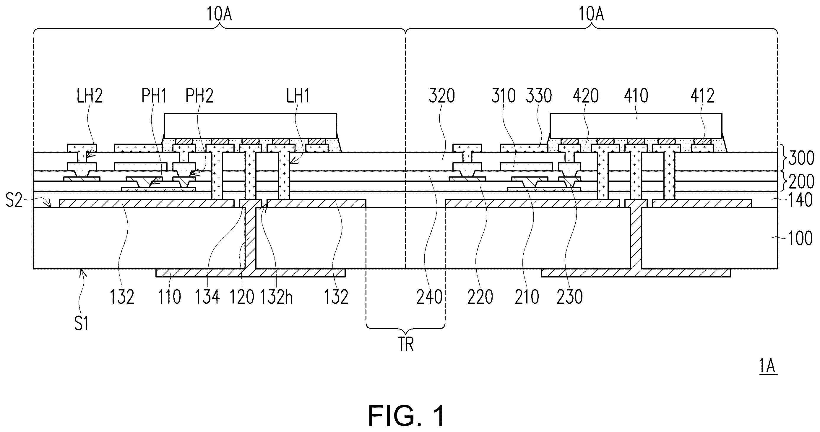 Patent US12614843 Figure 1 – Antenna device