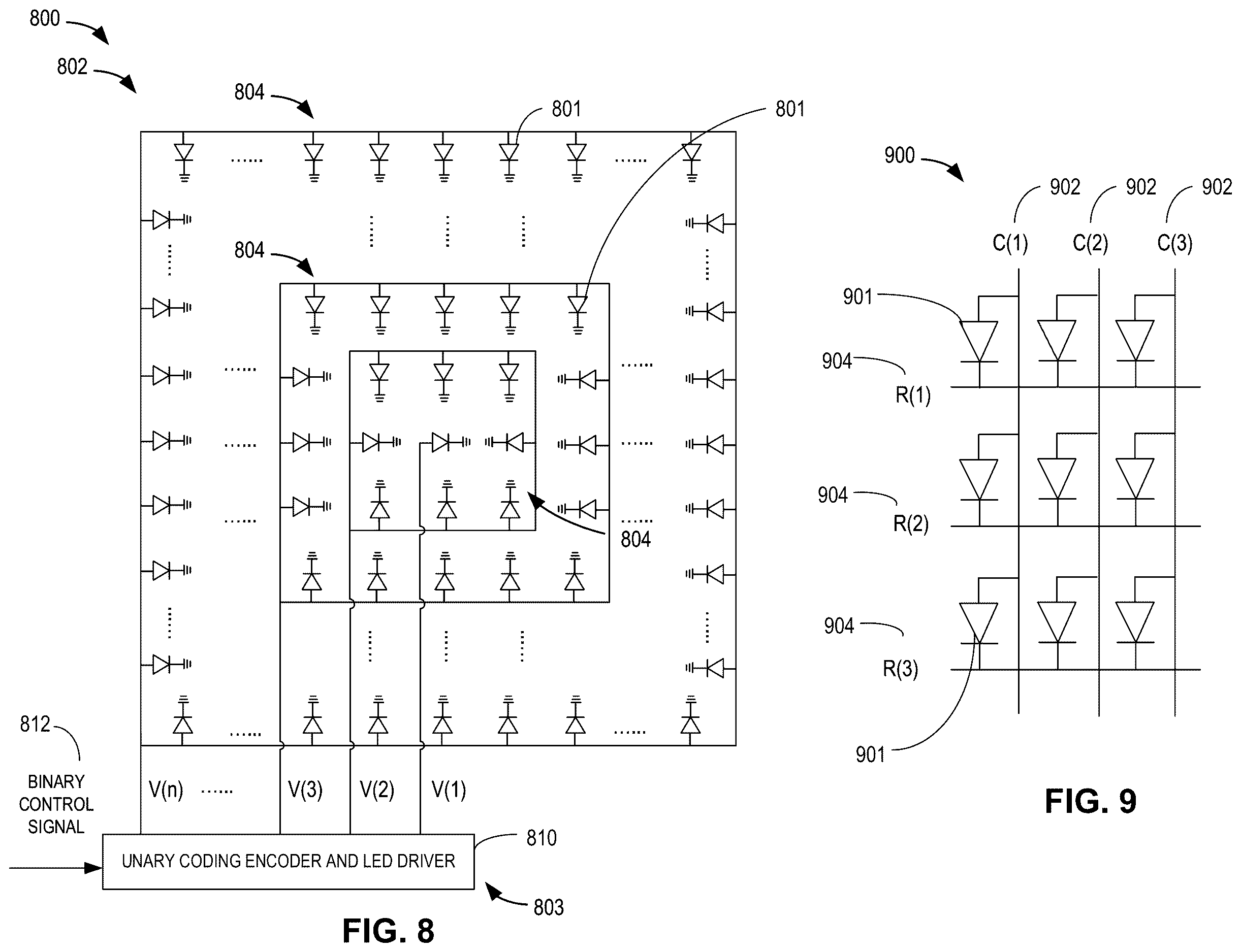 Patent US12614844 Figure 8 – Photonically steered impedance surface antennas